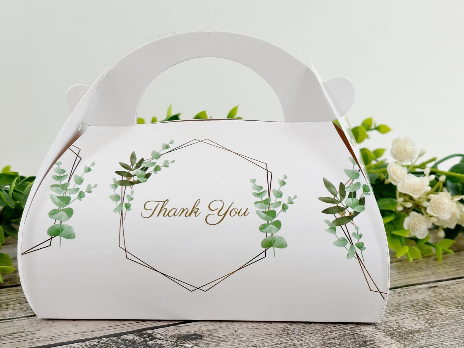 Modern Eucalyptus 'Thank You' Boxes