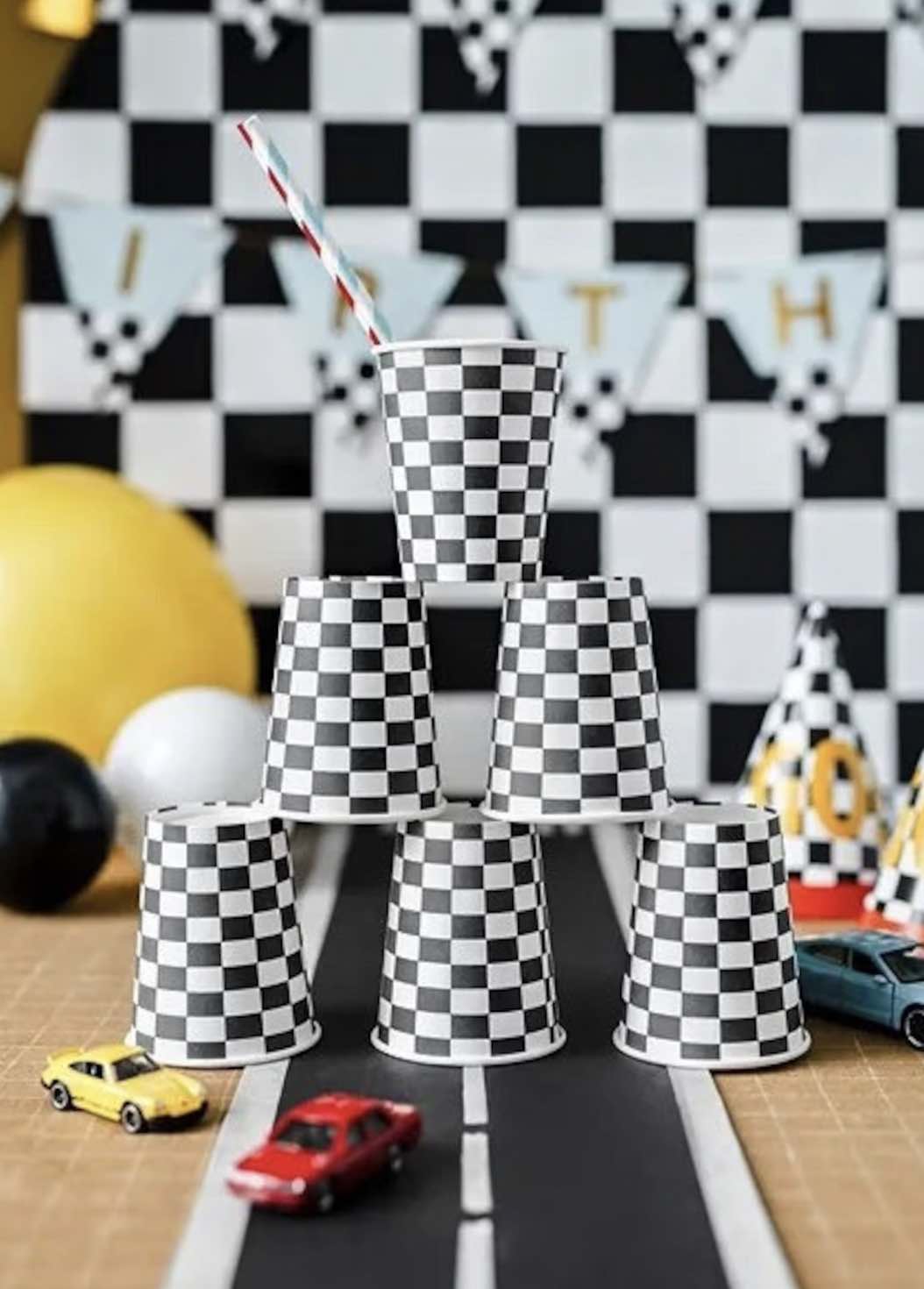 Checkered Flag Party Cups