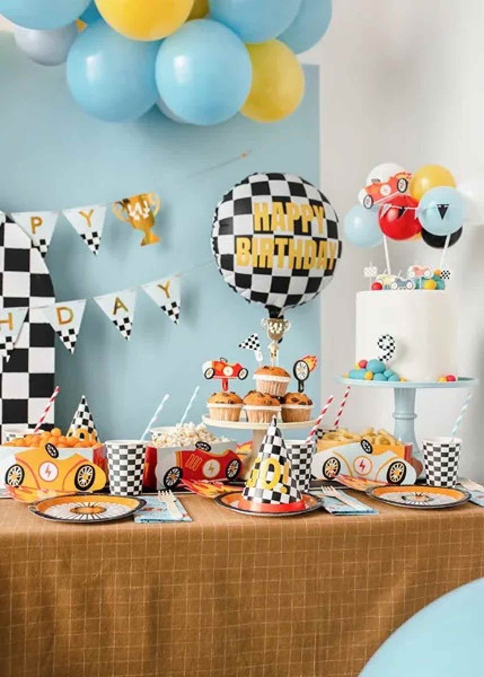 Racing Themed Balloon Cake Topper