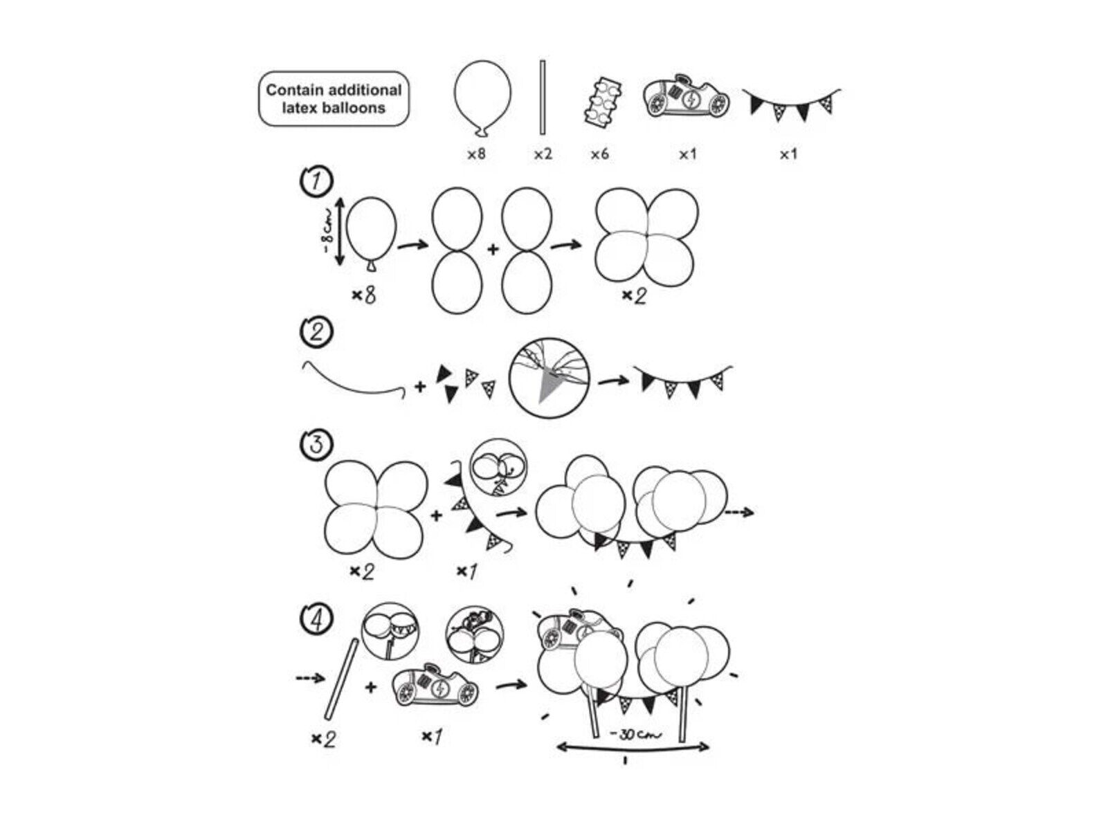 Racing Themed Balloon Cake Topper