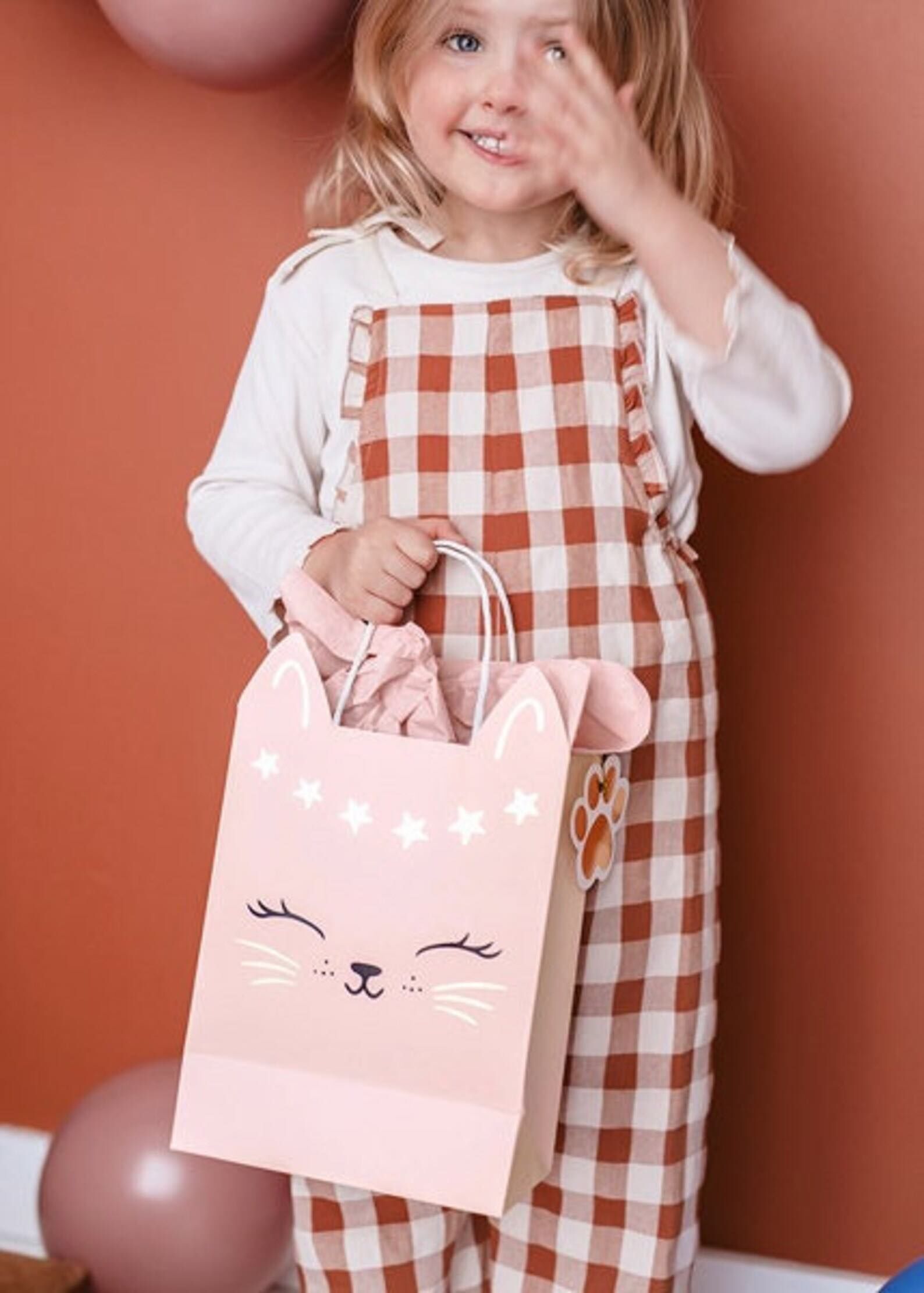 Cute Pink Cat Gift Bag