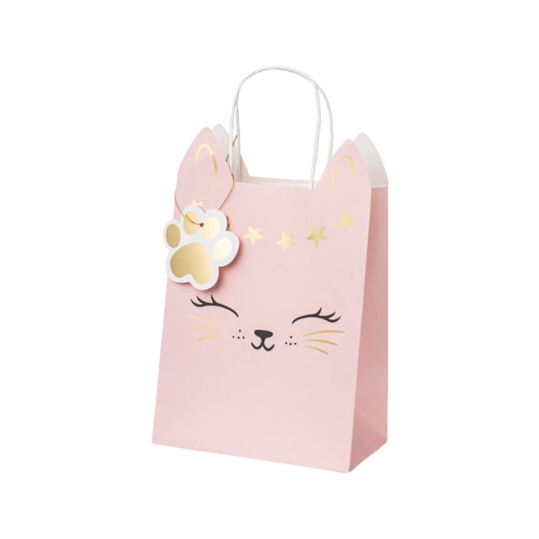 Cute Pink Cat Gift Bag