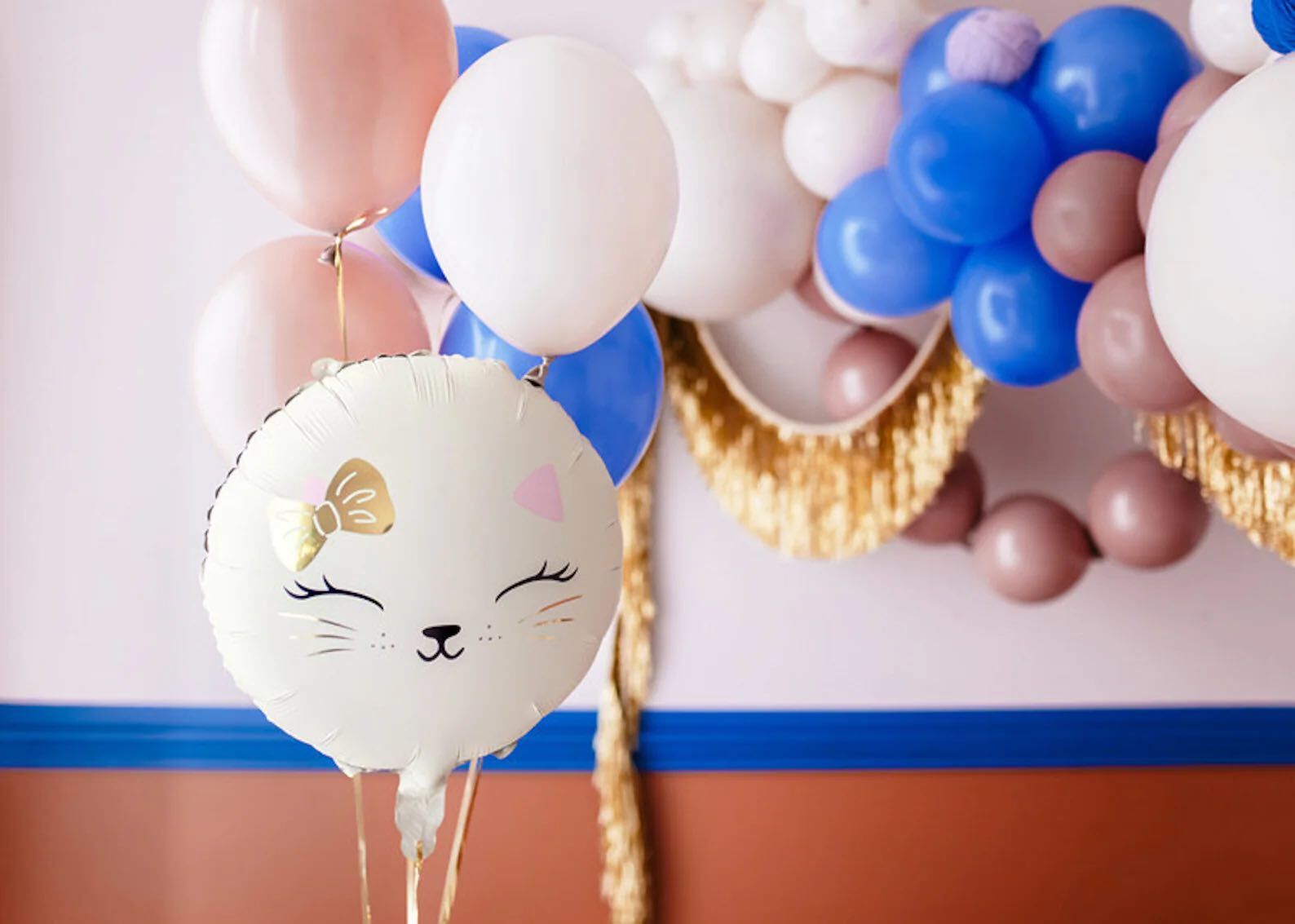 cat balloon 1 Nude and Gold Cat Foil Balloon