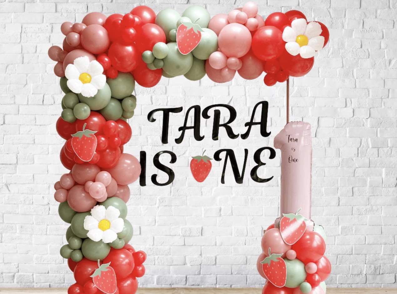 Strawberry Balloon Arch