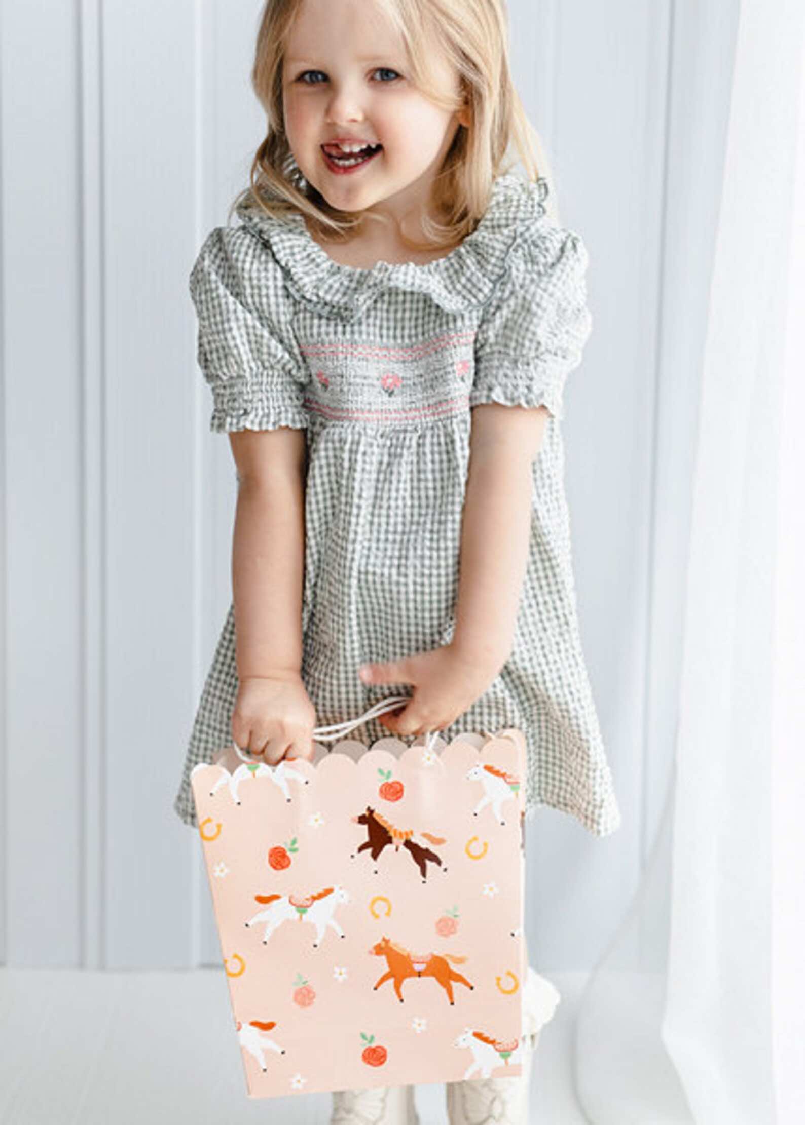 Cute Pink Horses Gift Bag