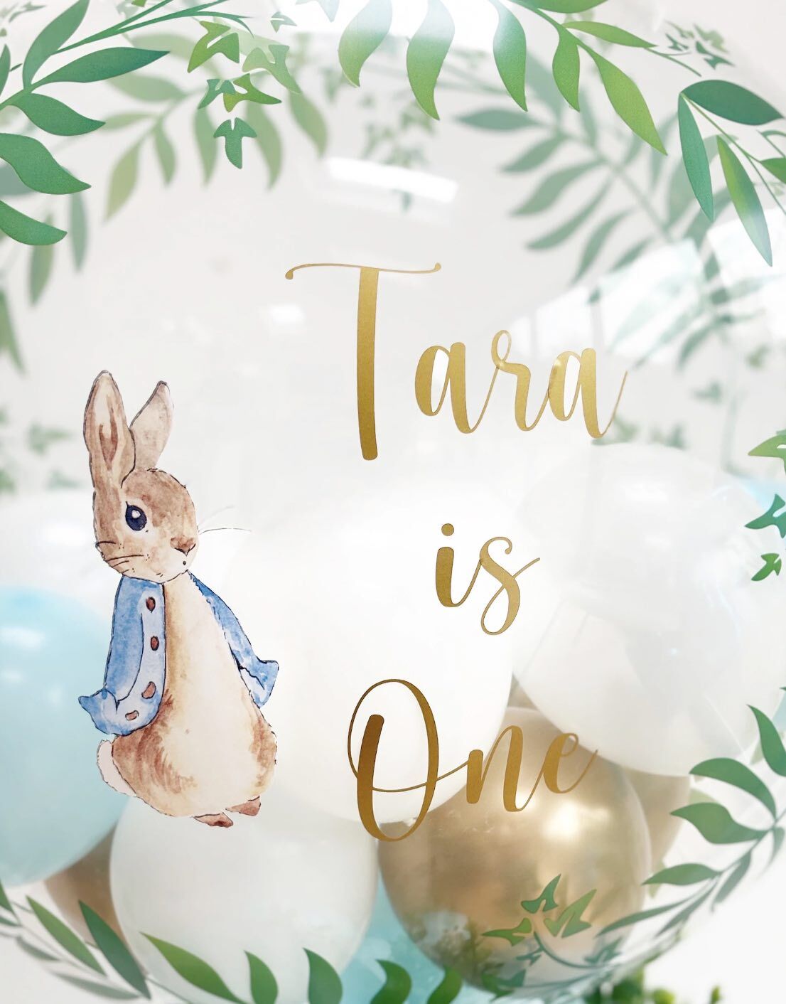 Personalised Peter Rabbit Balloon Stand
