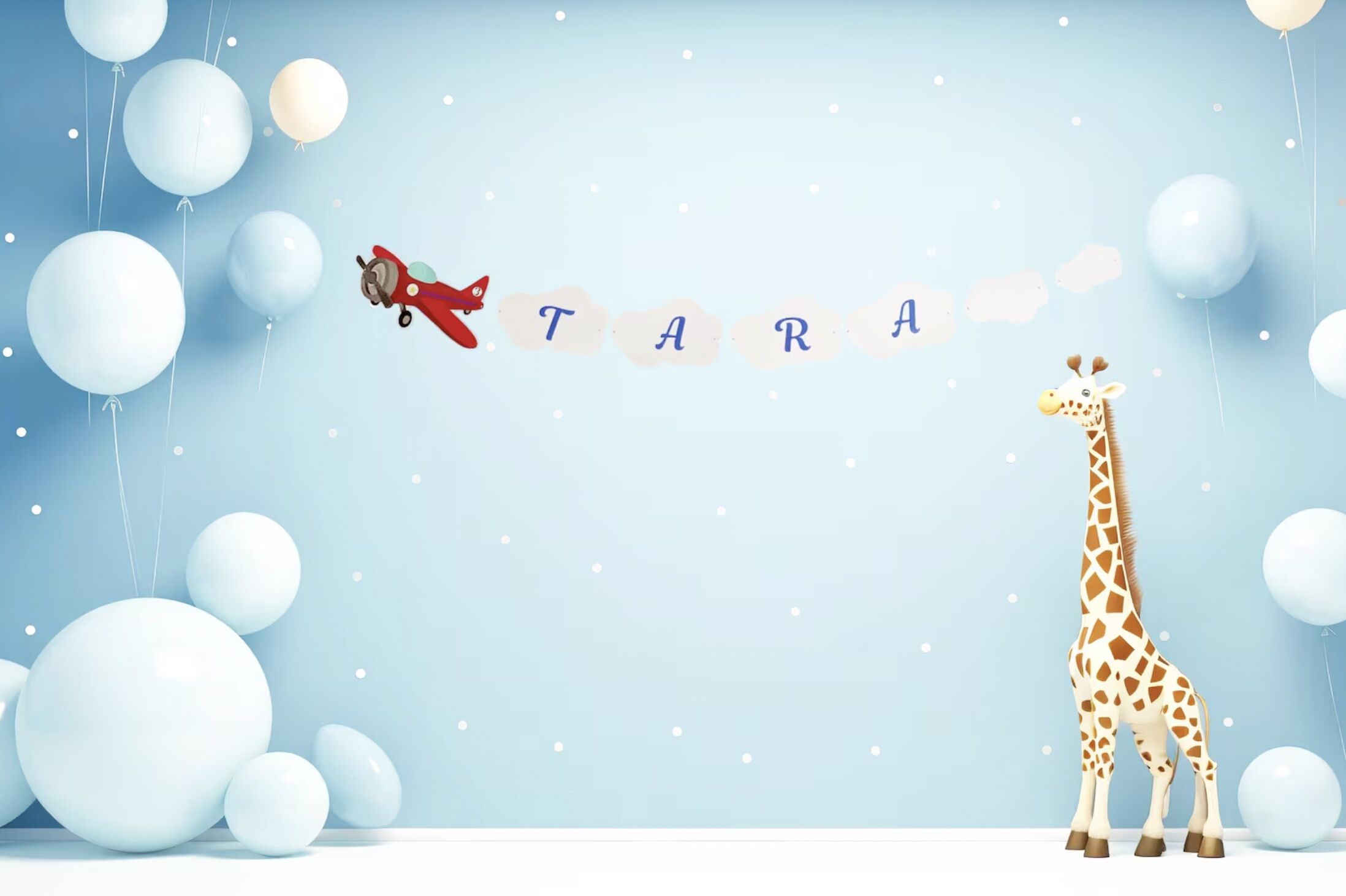 Personalised Clouds and Plane Banner