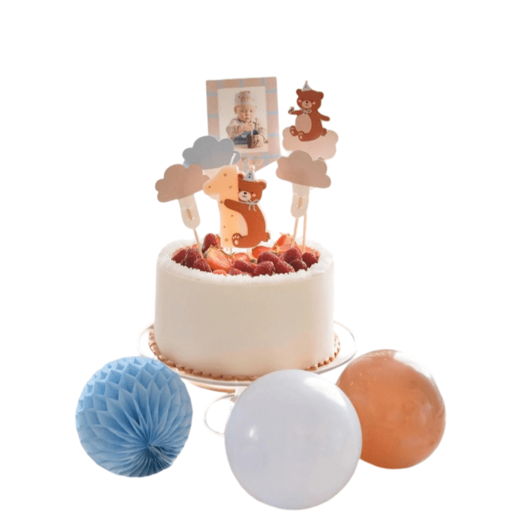 Teddy Bear Cake Topper with Photo Frame