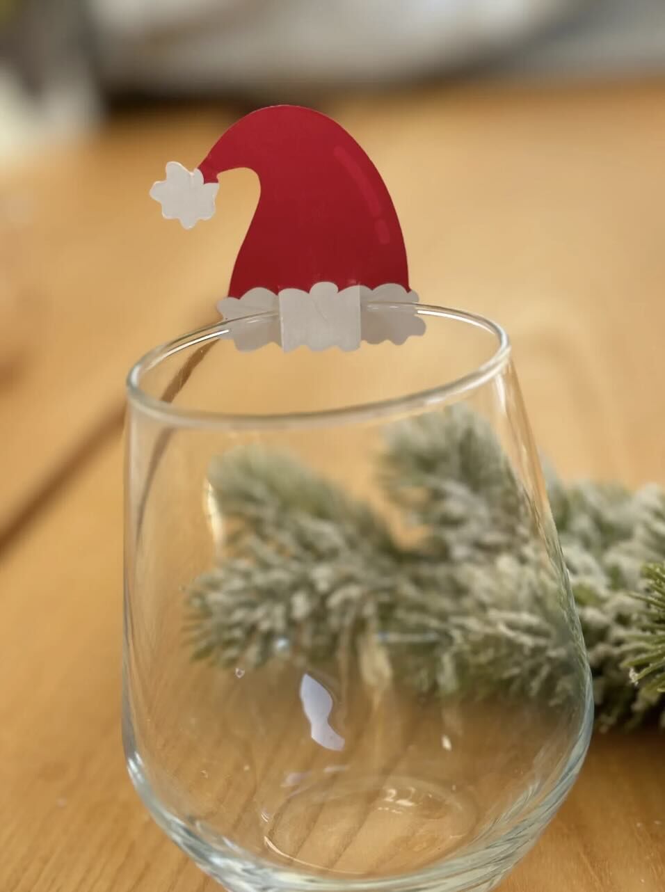 pixelcut-export Christmas Santa Hat Glass Decorations