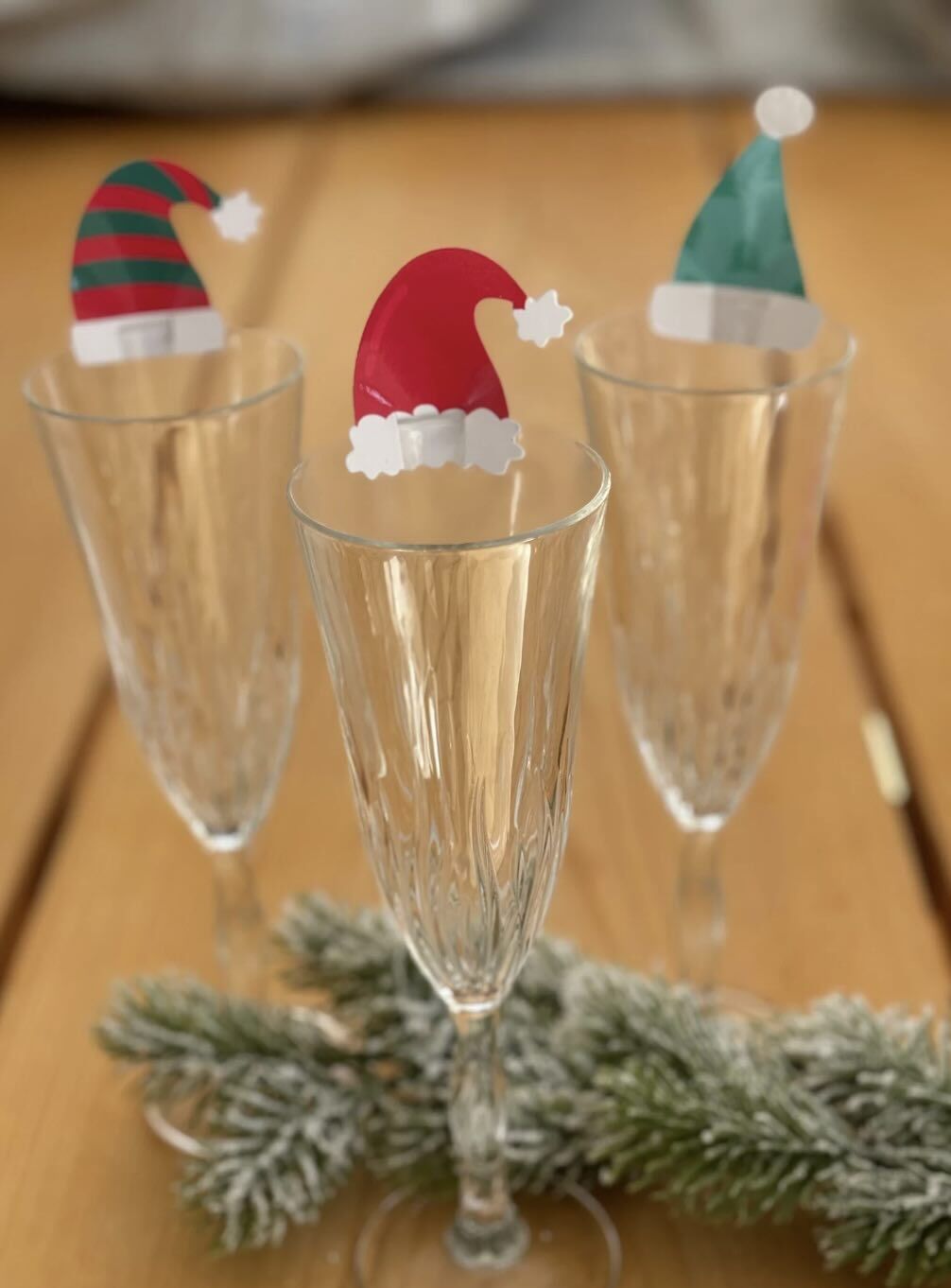 pixelcut-export Christmas Santa Hat Glass Decorations