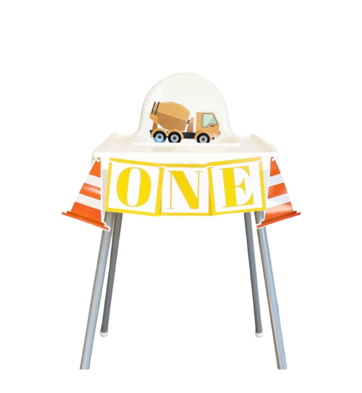 Construction High Chair Banner