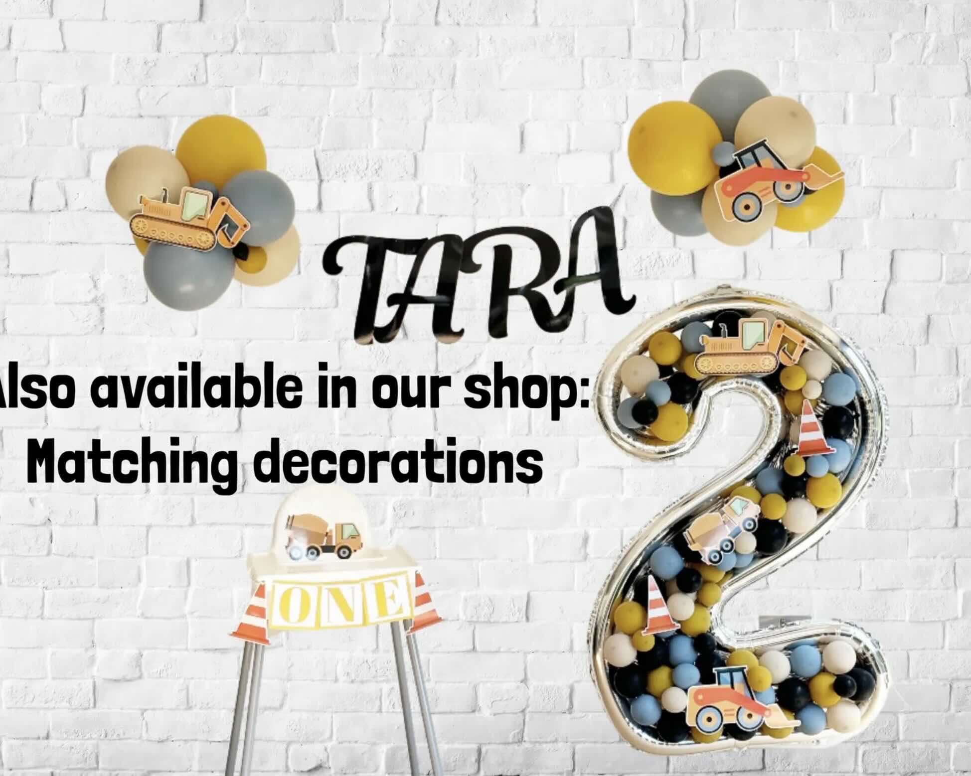 Construction High Chair Banner