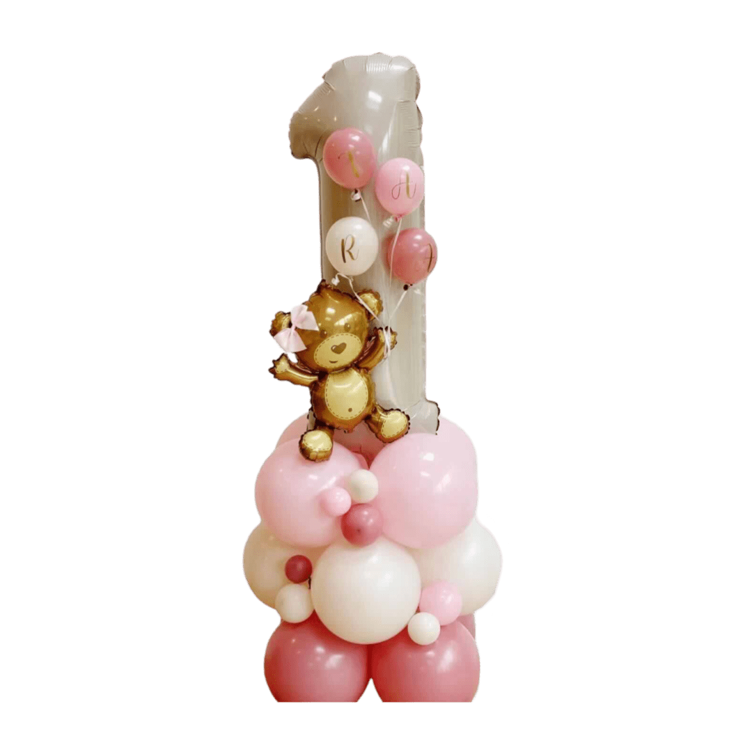 DIY Pink 55" Bear Balloon Sculpture