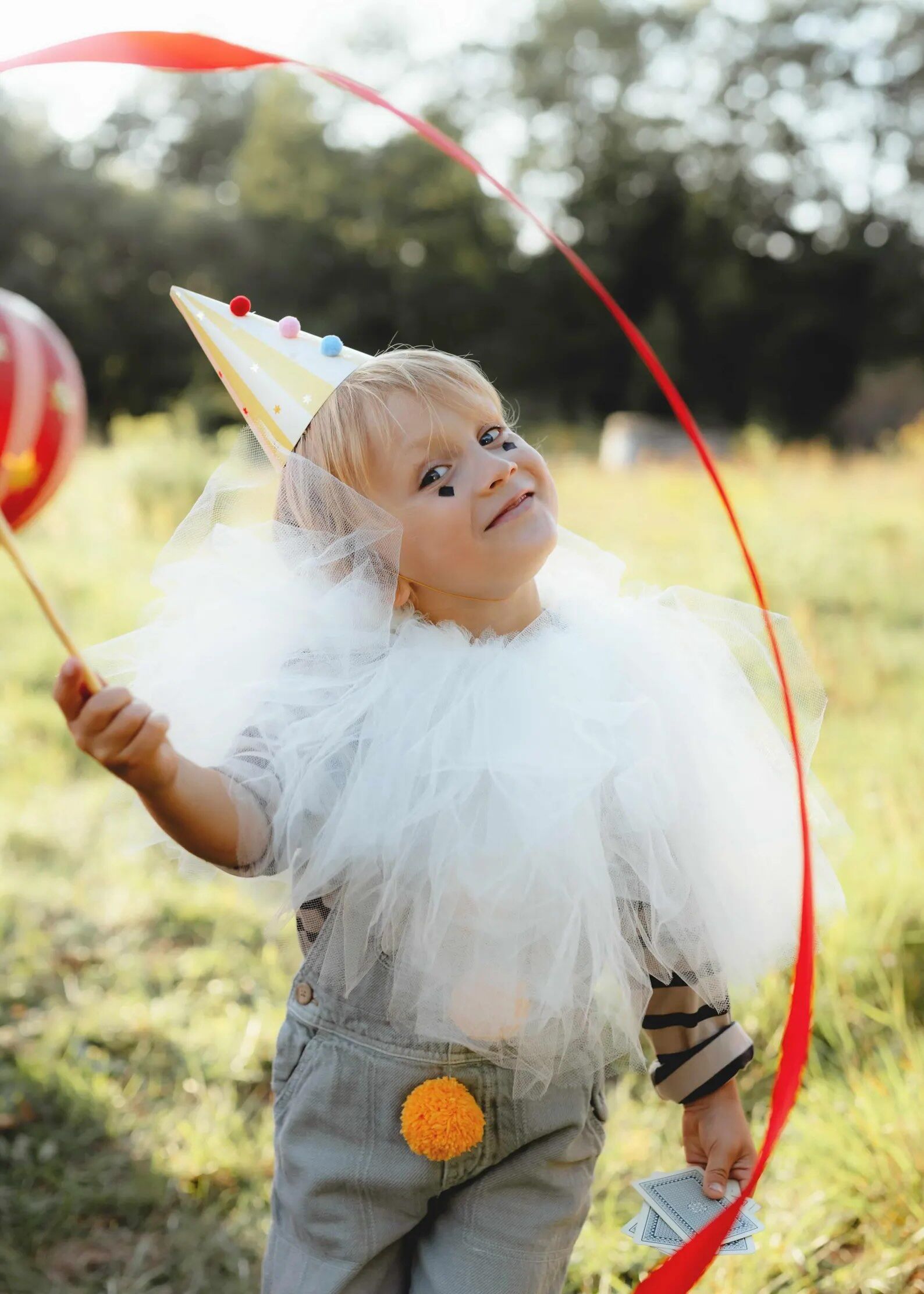 Circus Party Hats with Pom Poms