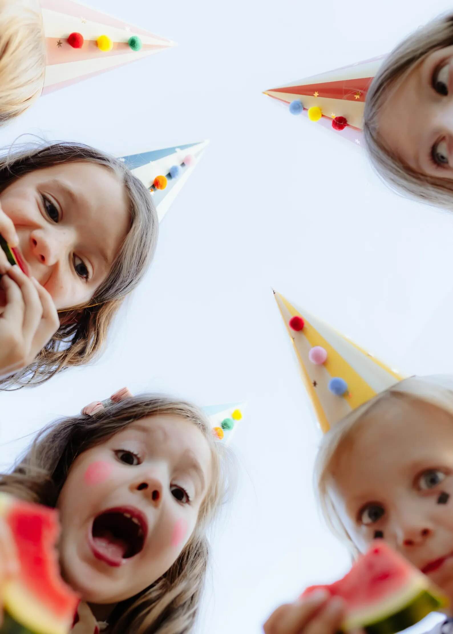 Circus Party Hats with Pom Poms