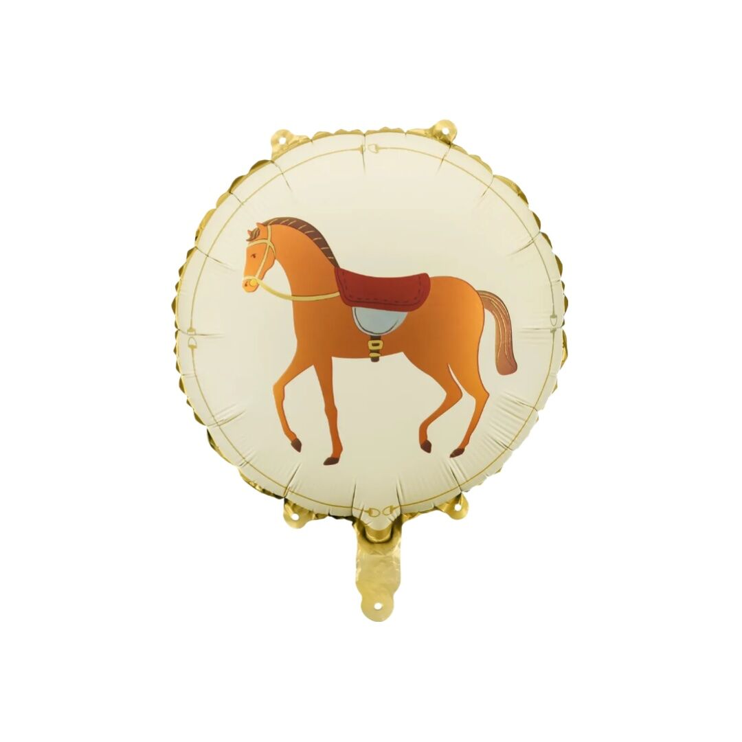 Horse Round Foil Balloon