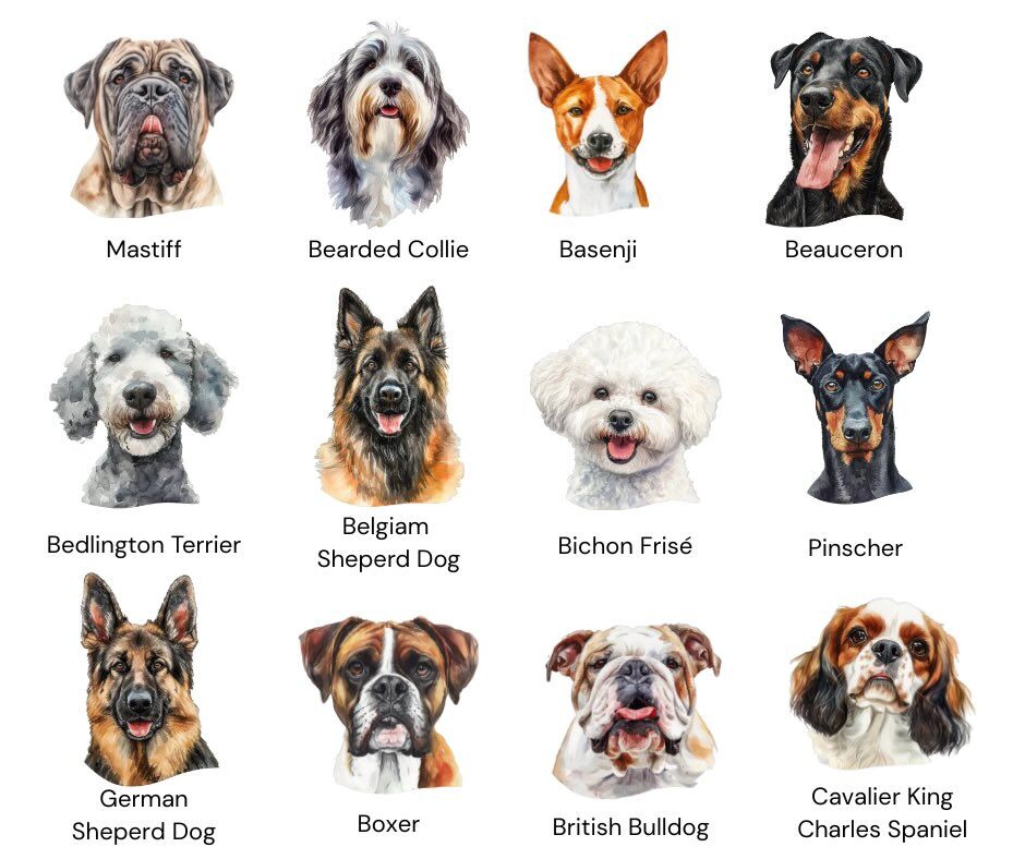 Dog Breeds Balloon Sculpture