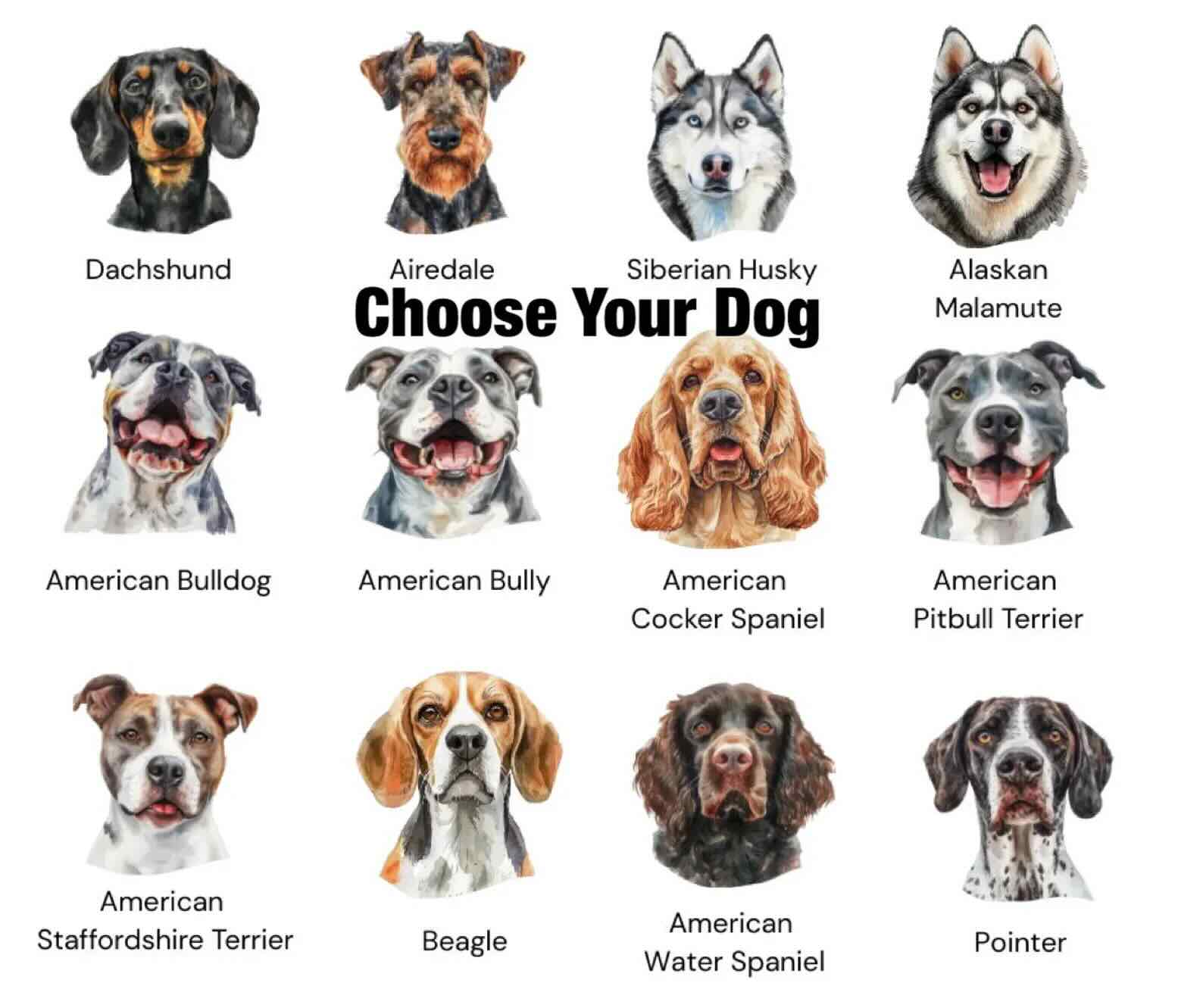 Dog Breeds Balloon Sculpture