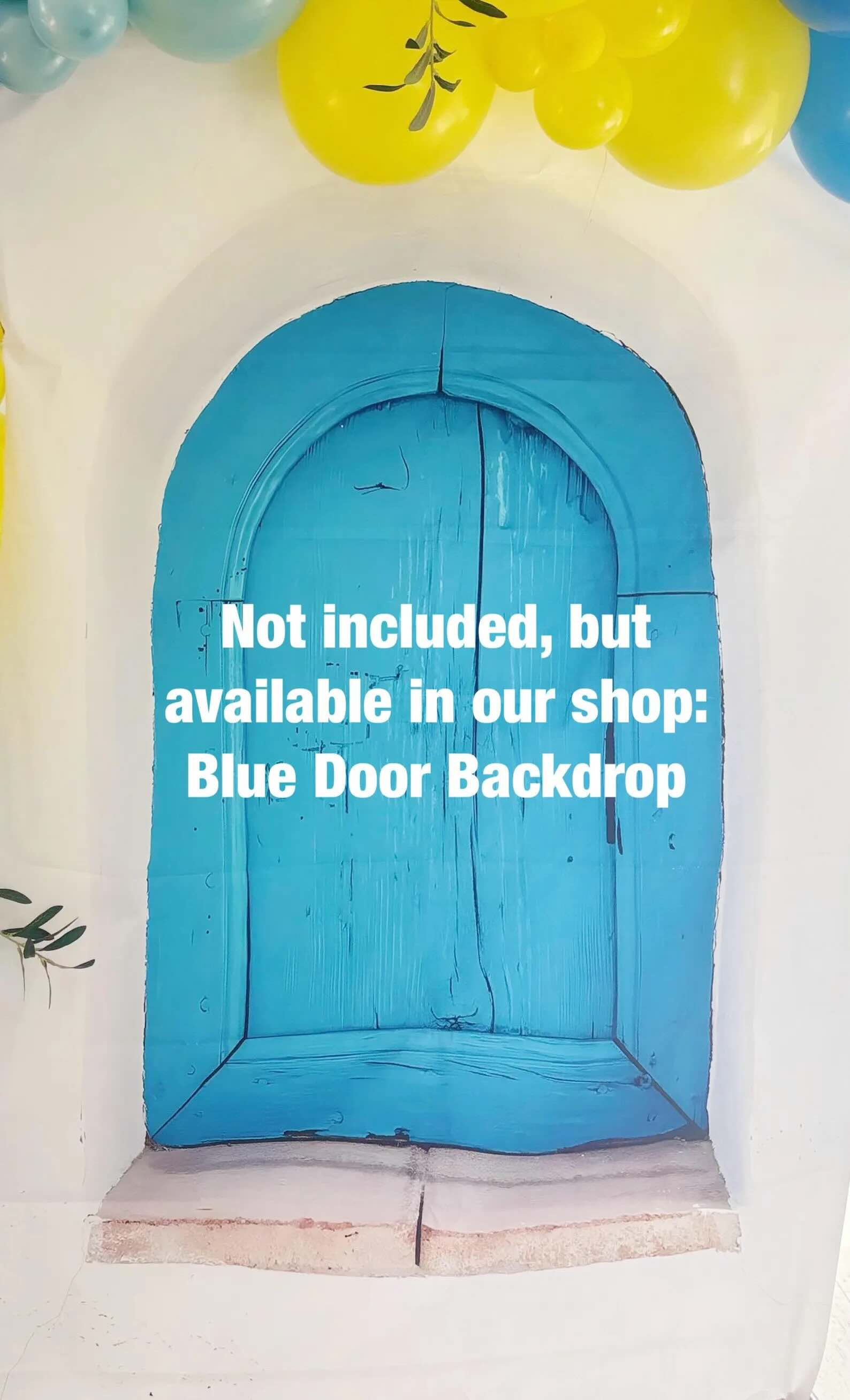 Mediterranean Themed Balloon Arch with Lemon Cutouts