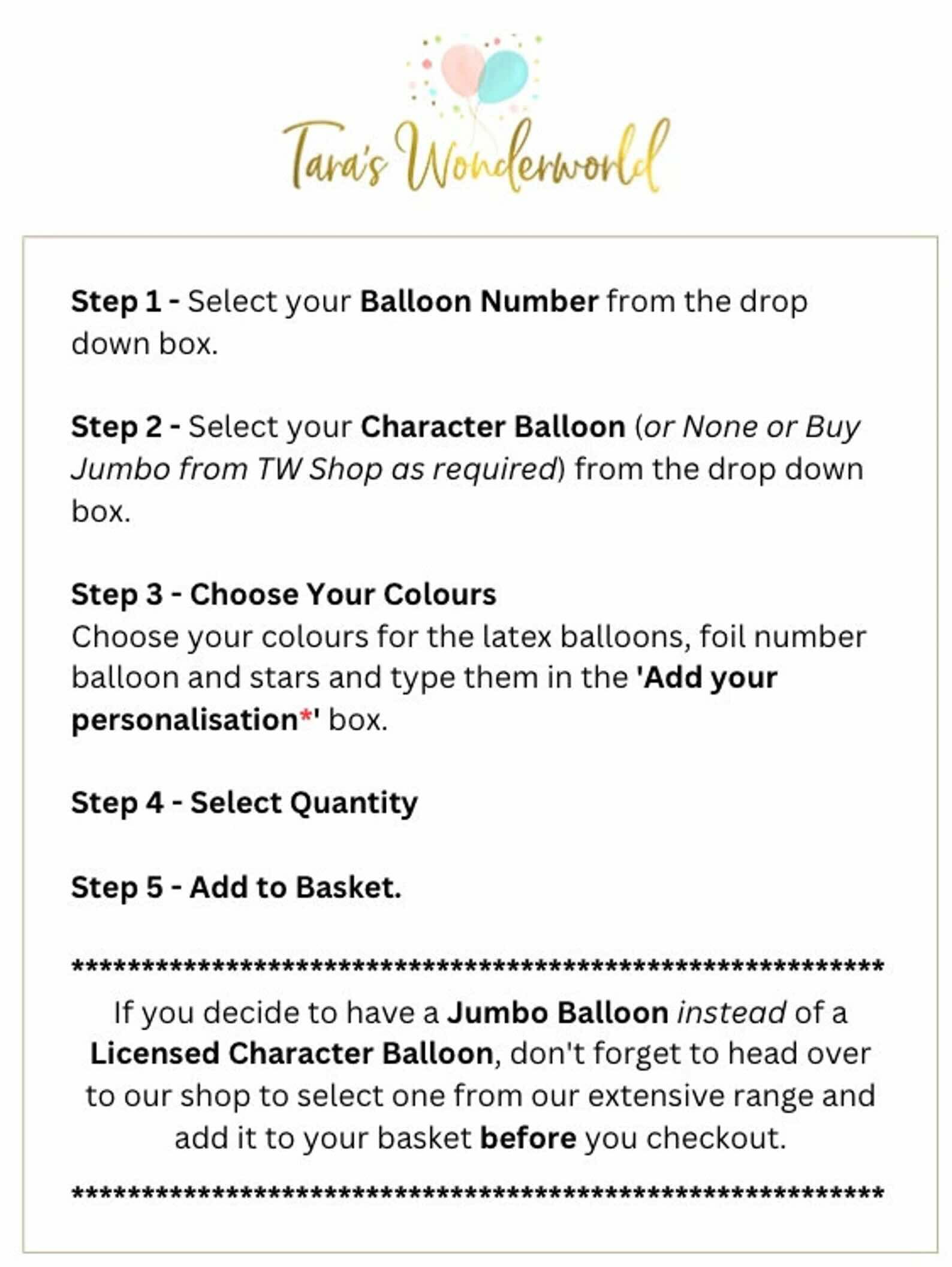 Customisable Jumbo Balloon Stack