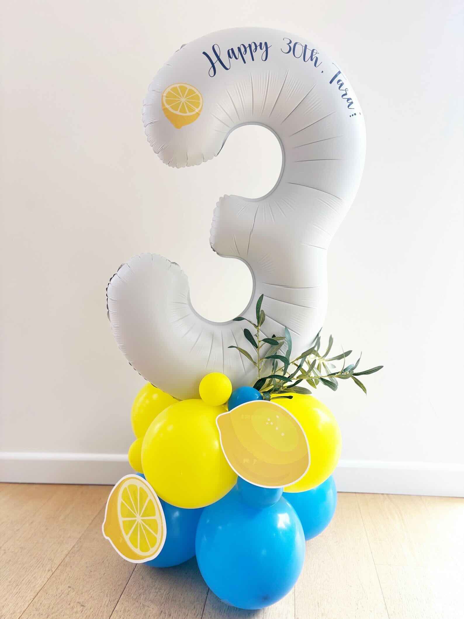 Lemon Birthday Balloon Sculpture