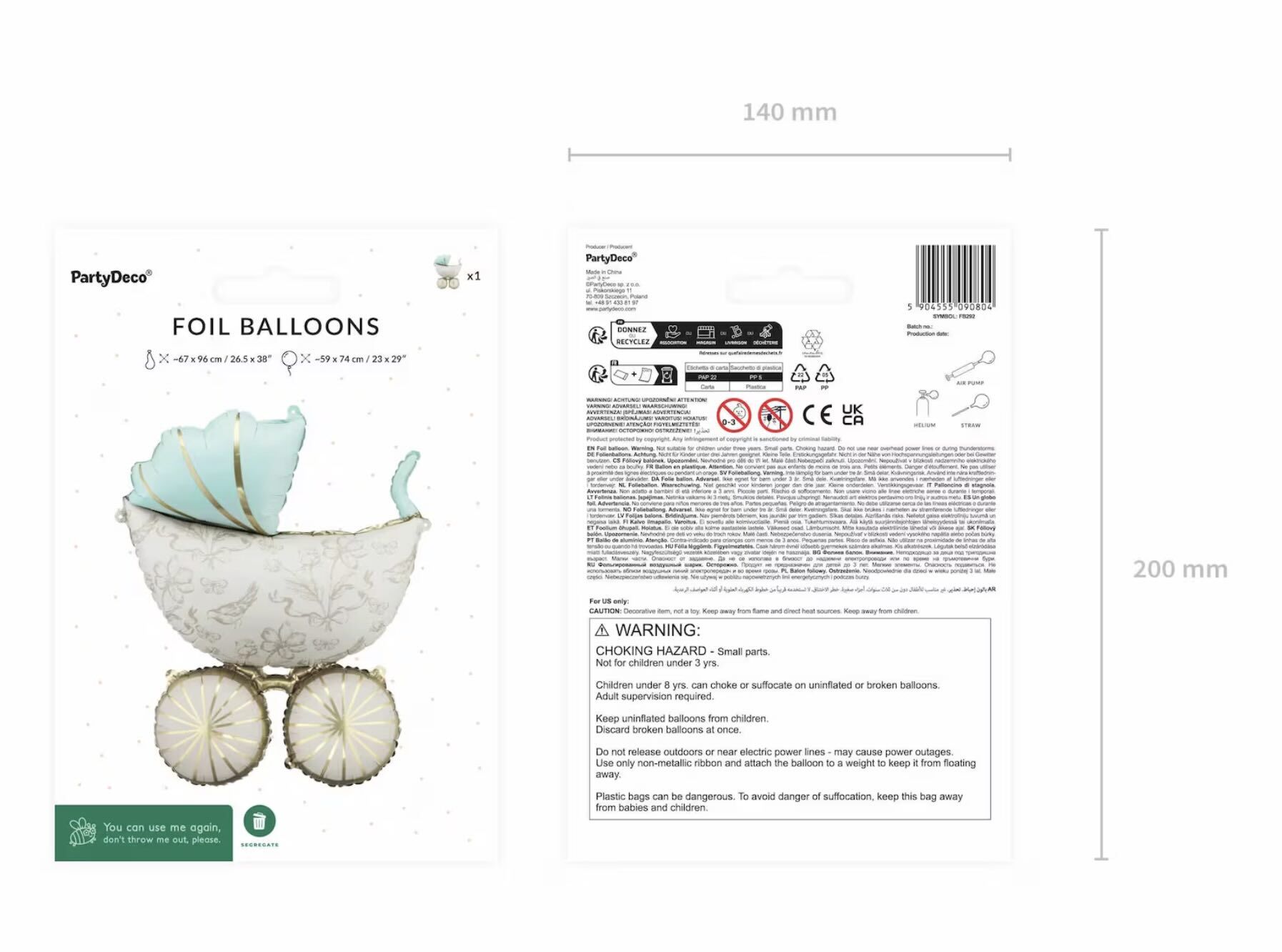 Baby Pram Foil Balloon