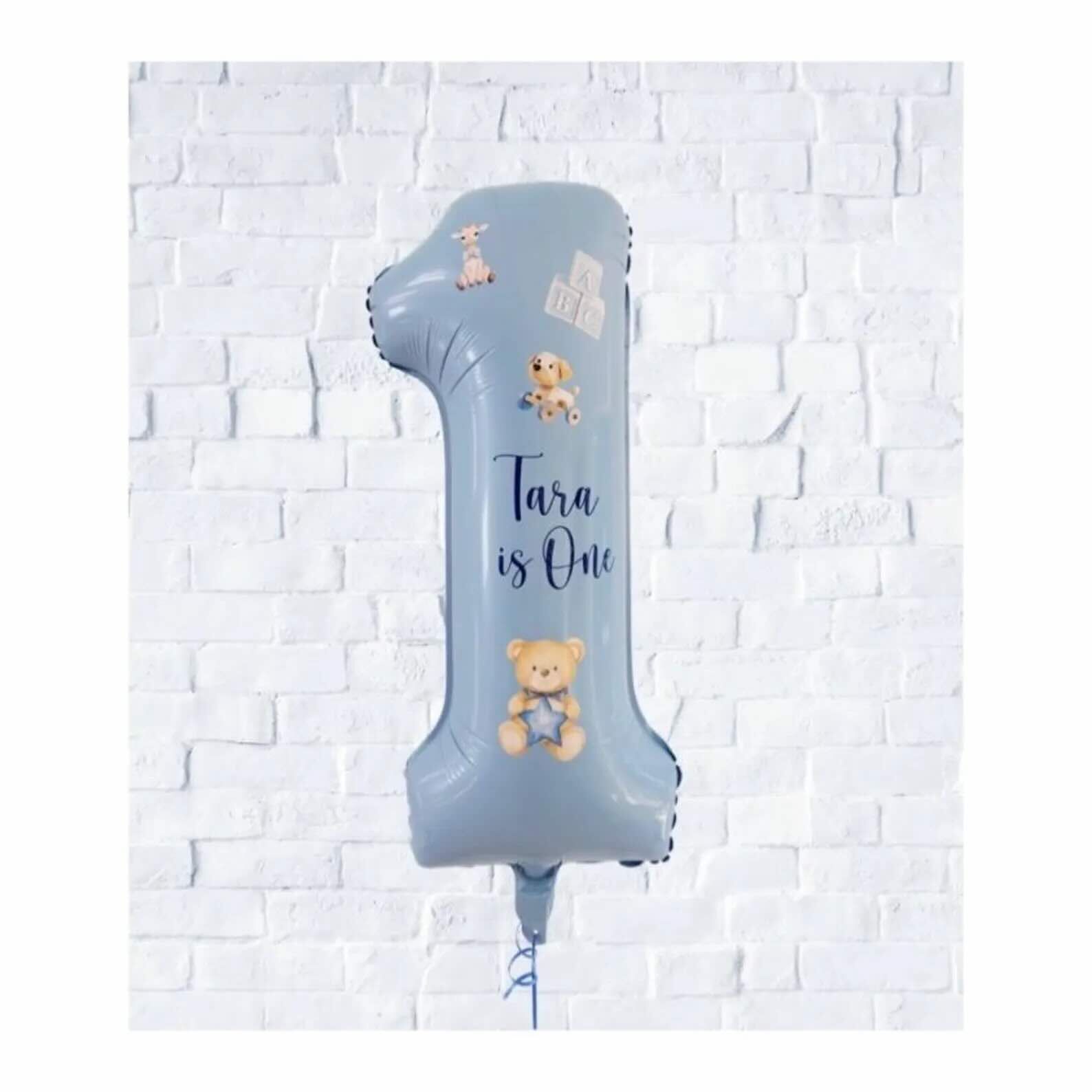 Personalised Uninflated Bear Birthday Balloon
