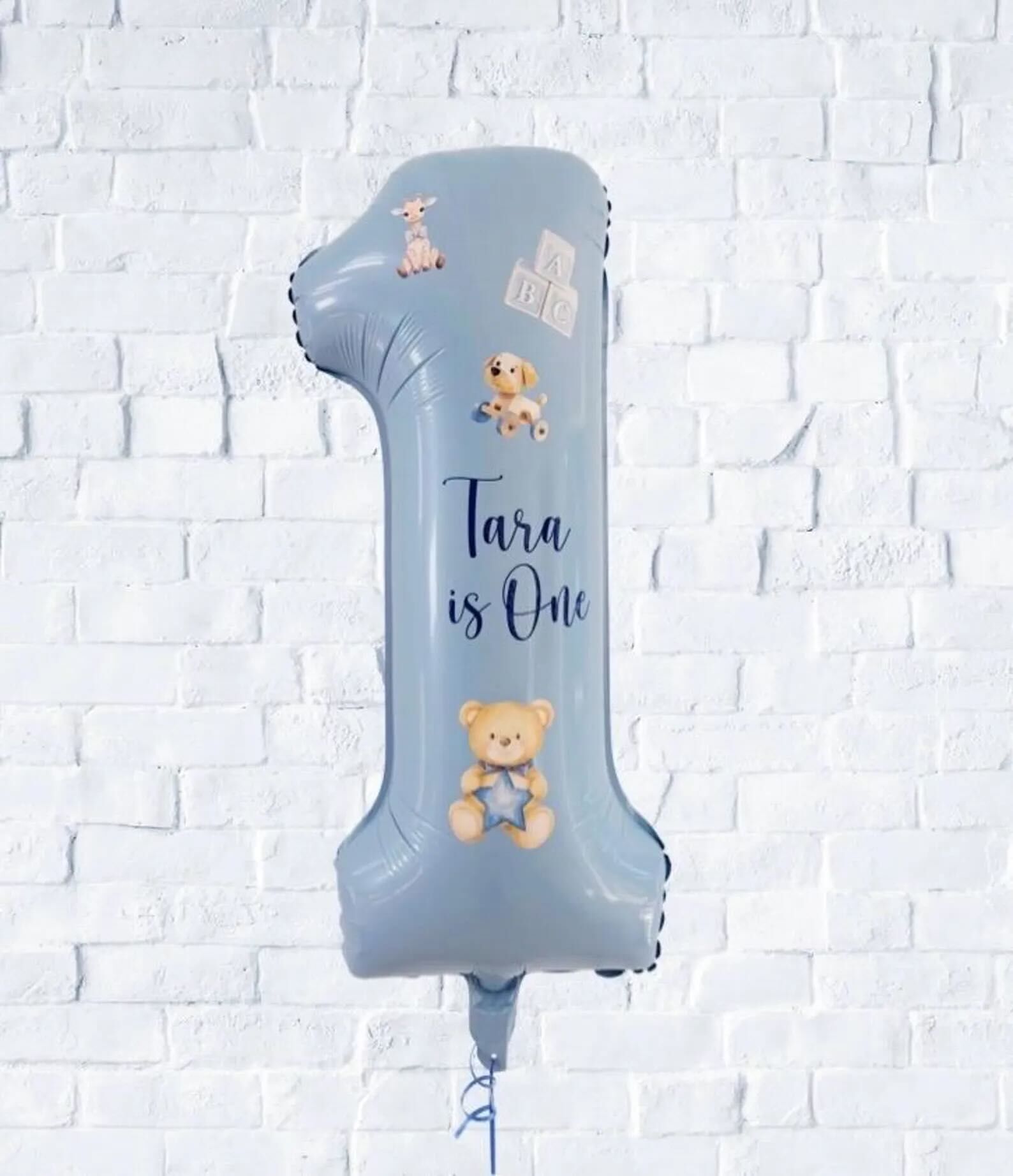 Personalised Uninflated Bear Birthday Balloon