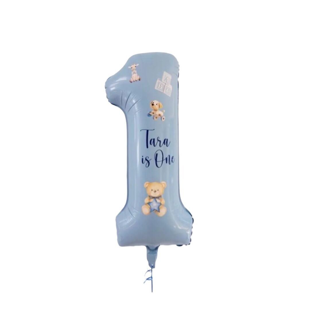 Personalised Uninflated Bear Birthday Balloon
