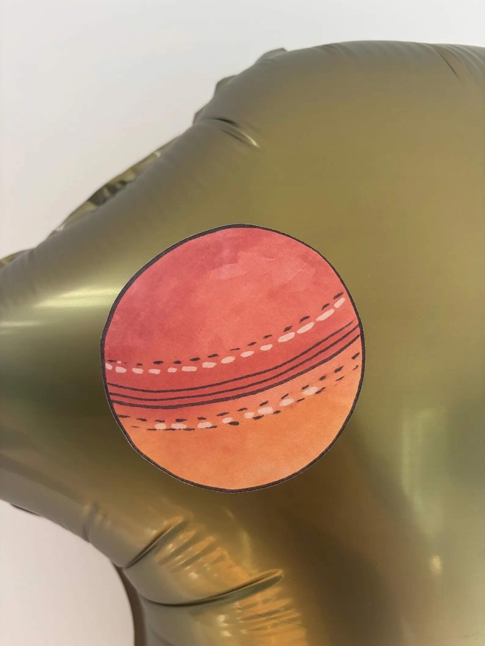 Personalised Cricket Themed Number Balloon Set