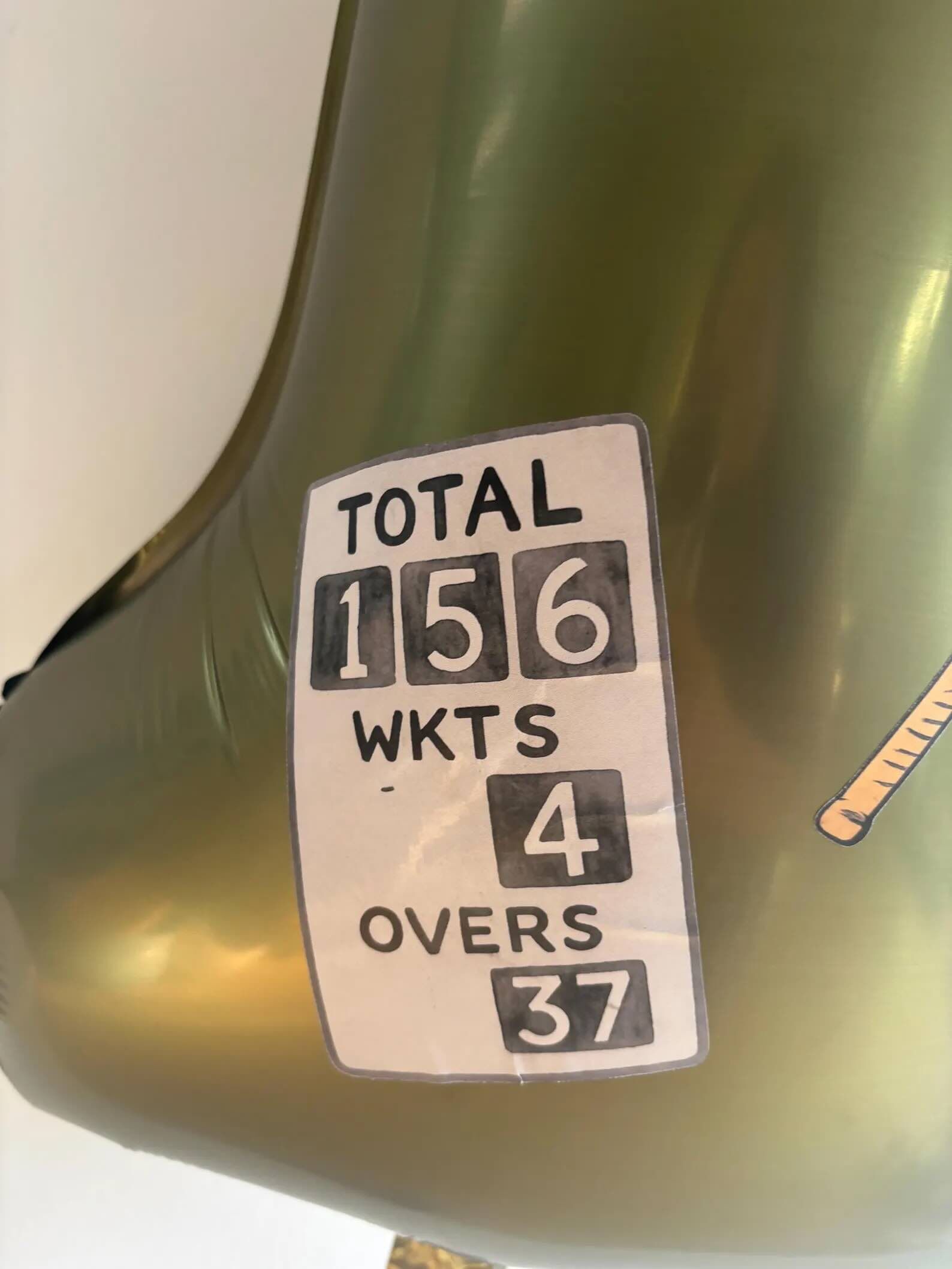 Personalised Cricket Themed Number Balloon Set