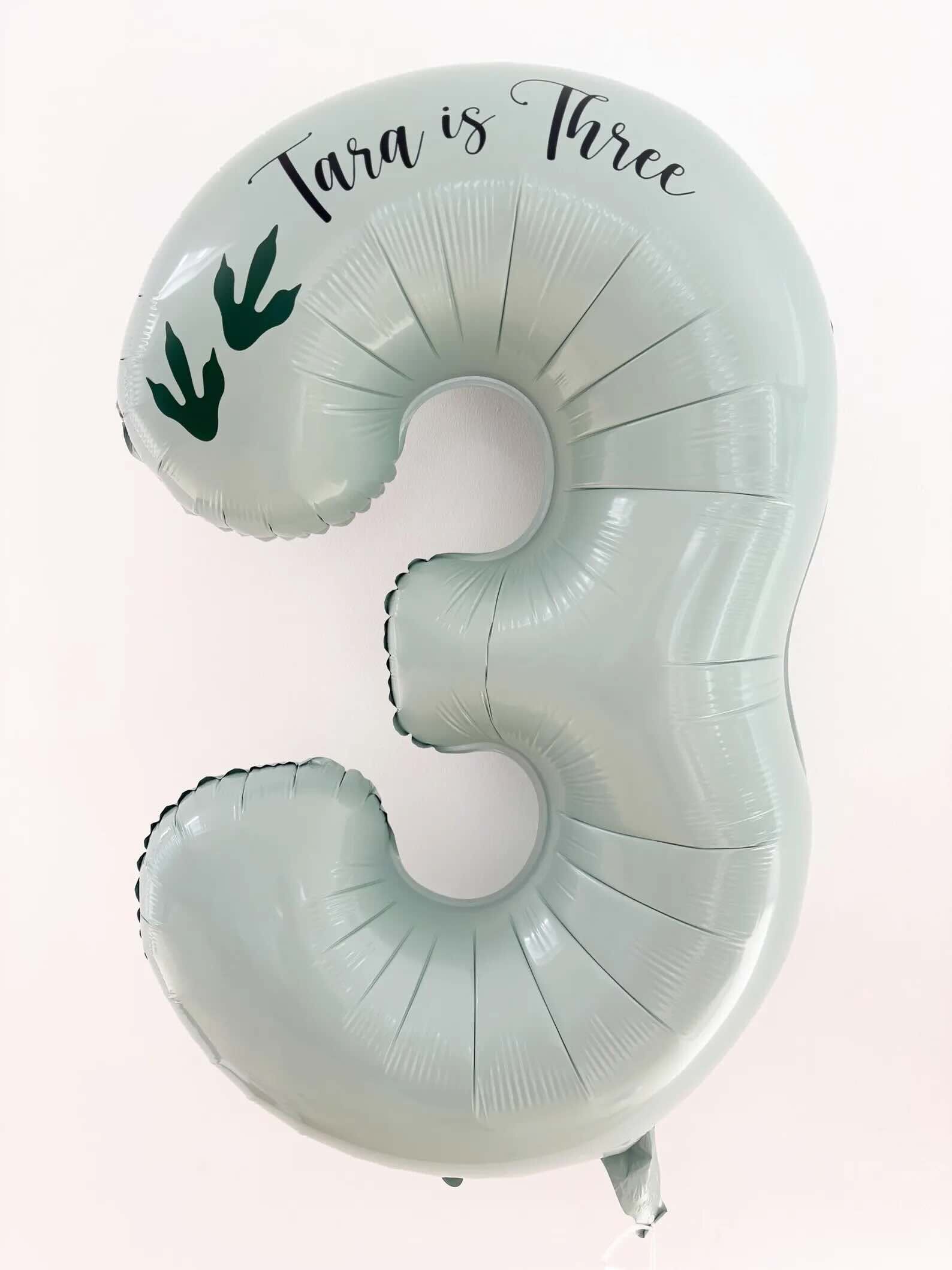 Personalised Dino Birthday Balloon Set