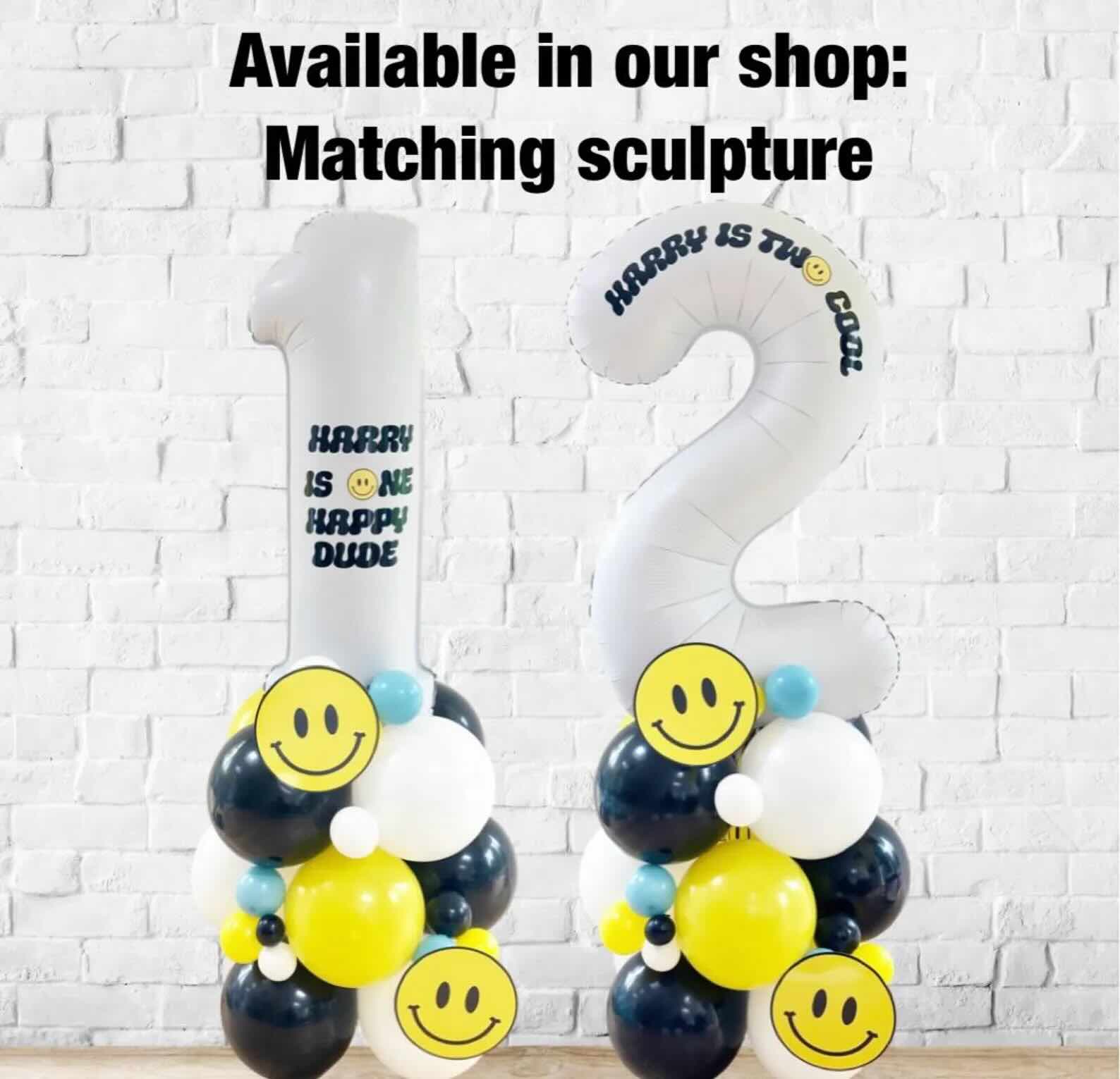 One Happy Dude Themed Balloon Arch