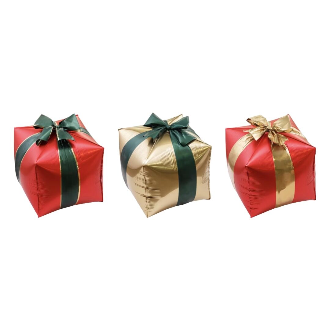 Set of 3 Christmas Gifts Foil Balloons