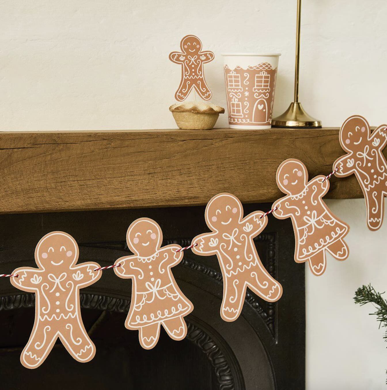 Paper Gingerbread Man Garland