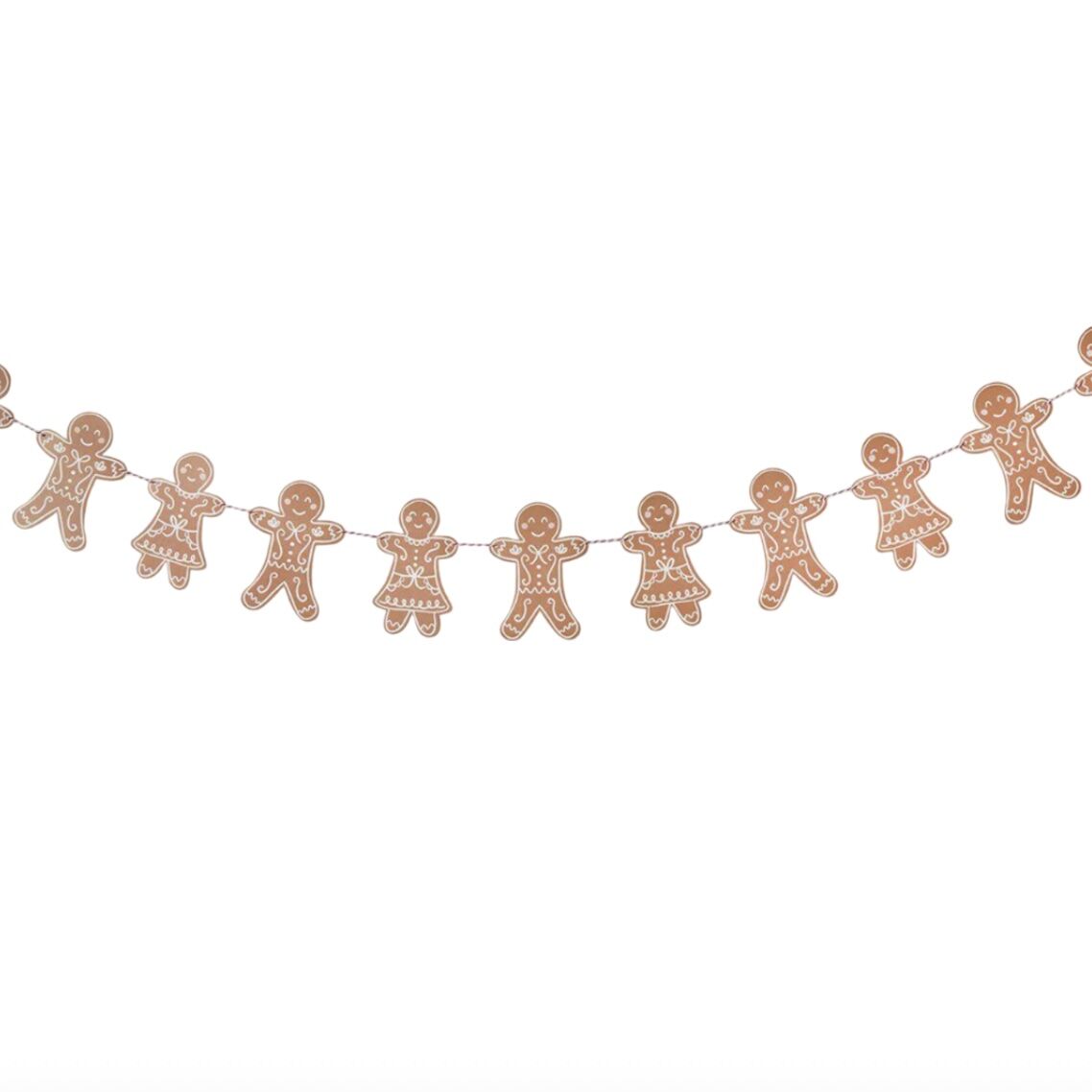 Paper Gingerbread Man Garland
