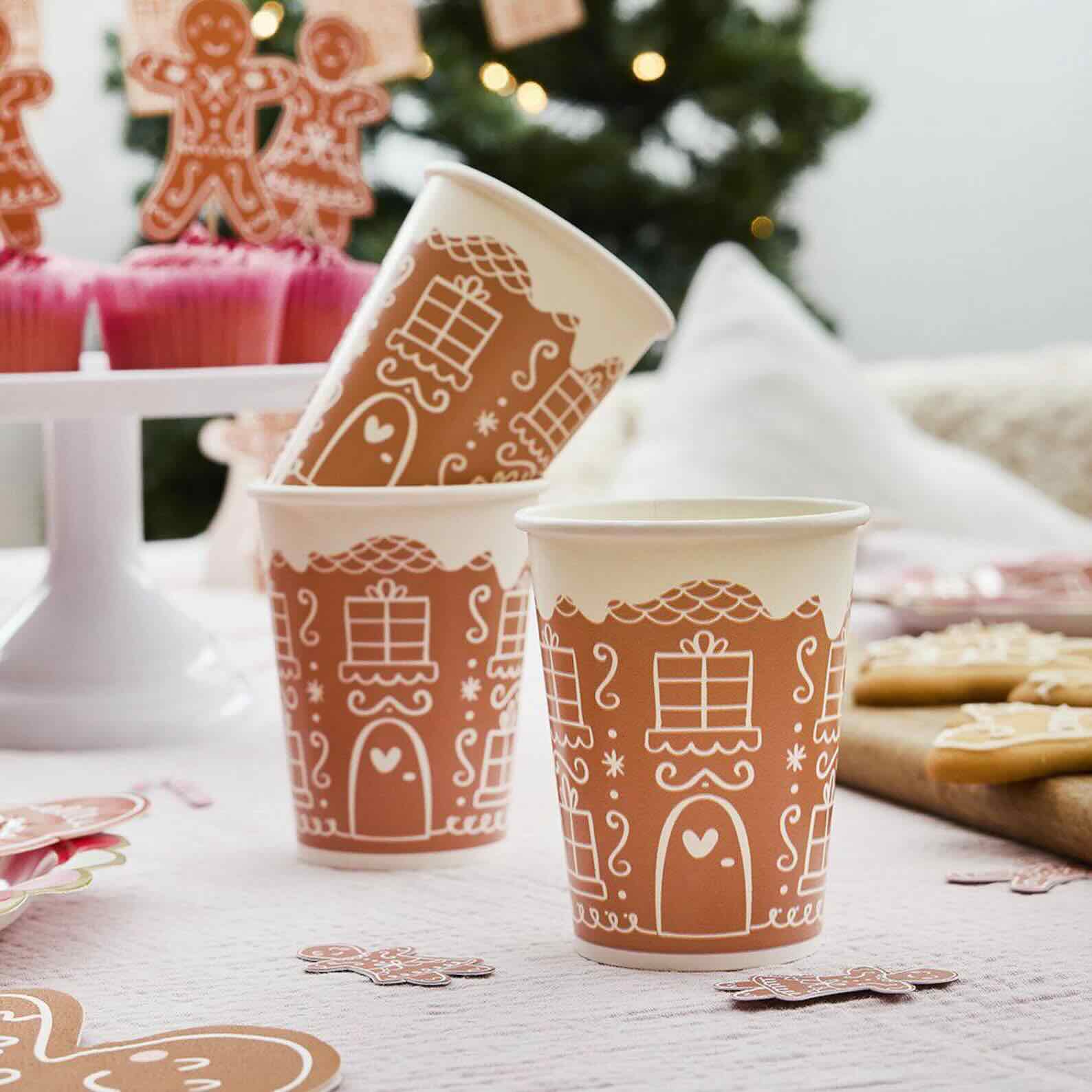 Gingerbread House Paper Cups