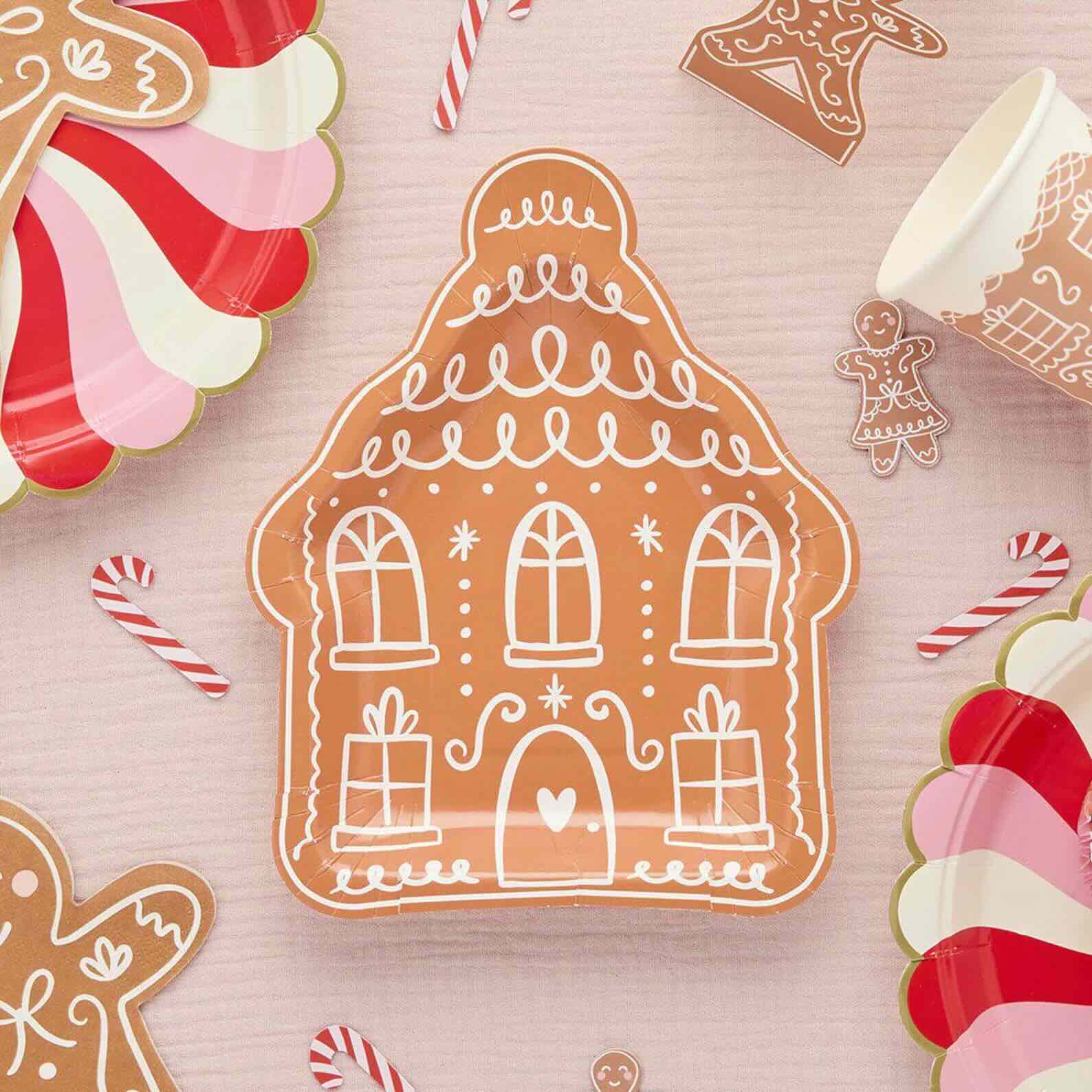 Gingerbread House Paper Plates