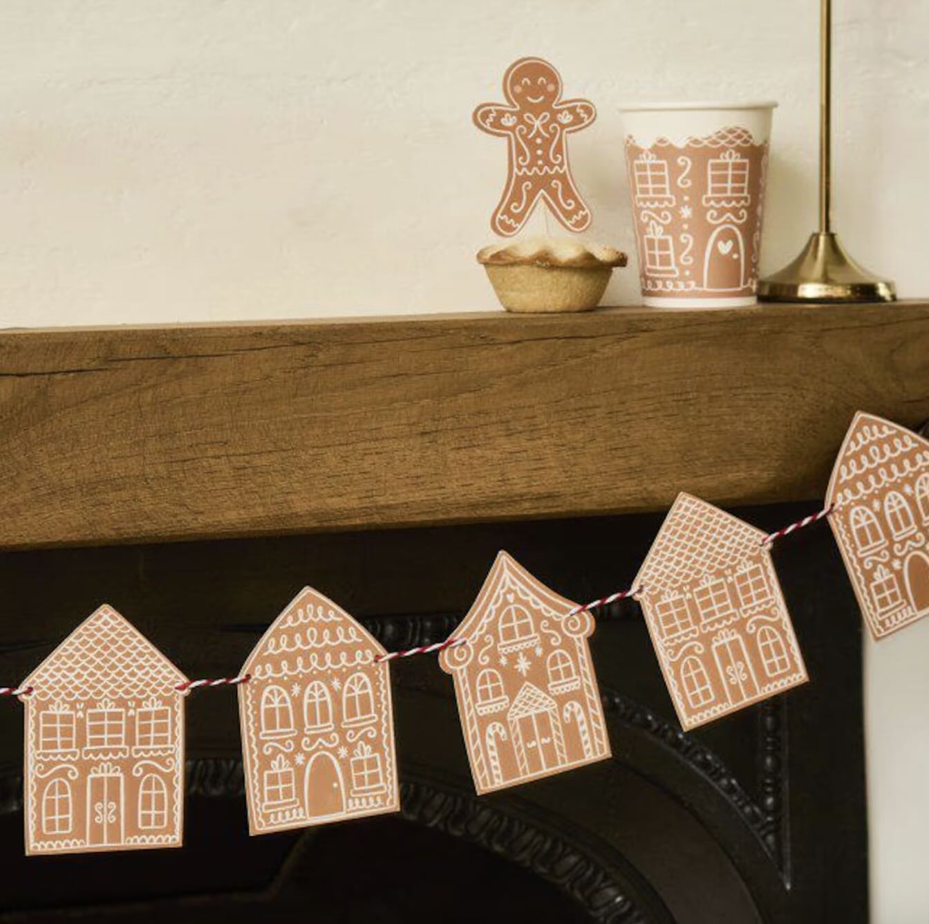 Paper Gingerbread House Garland
