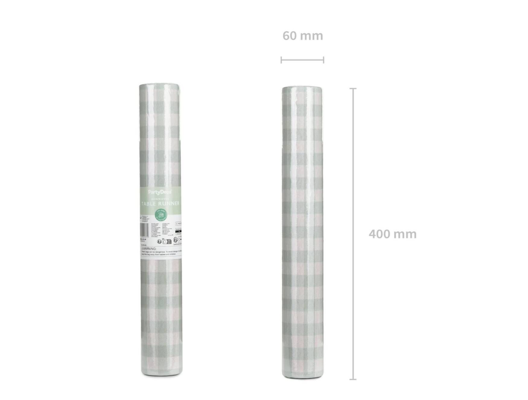 Sage Green and Beige Chequered Table Runner