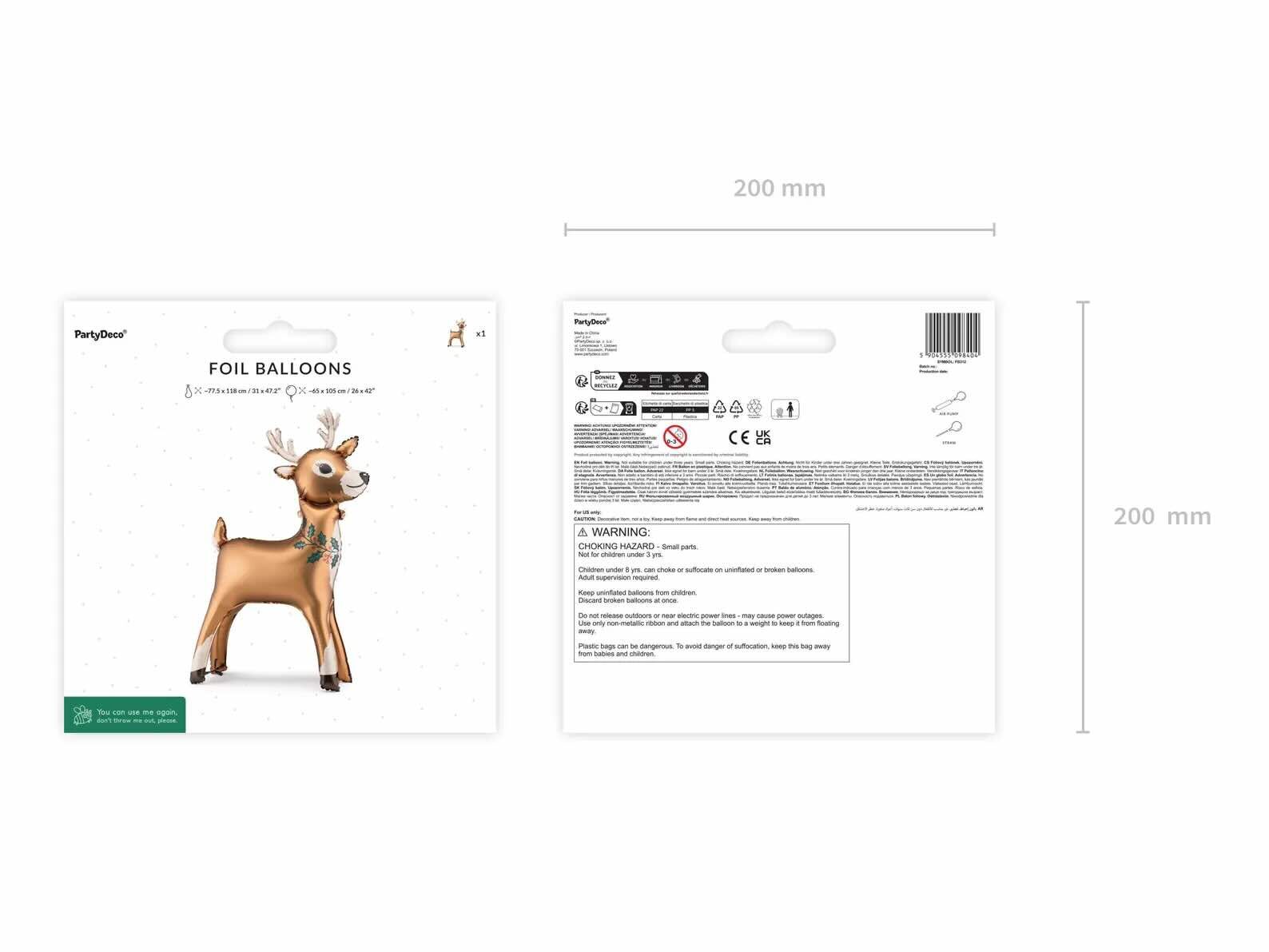 Standing Reindeer Foil Balloon