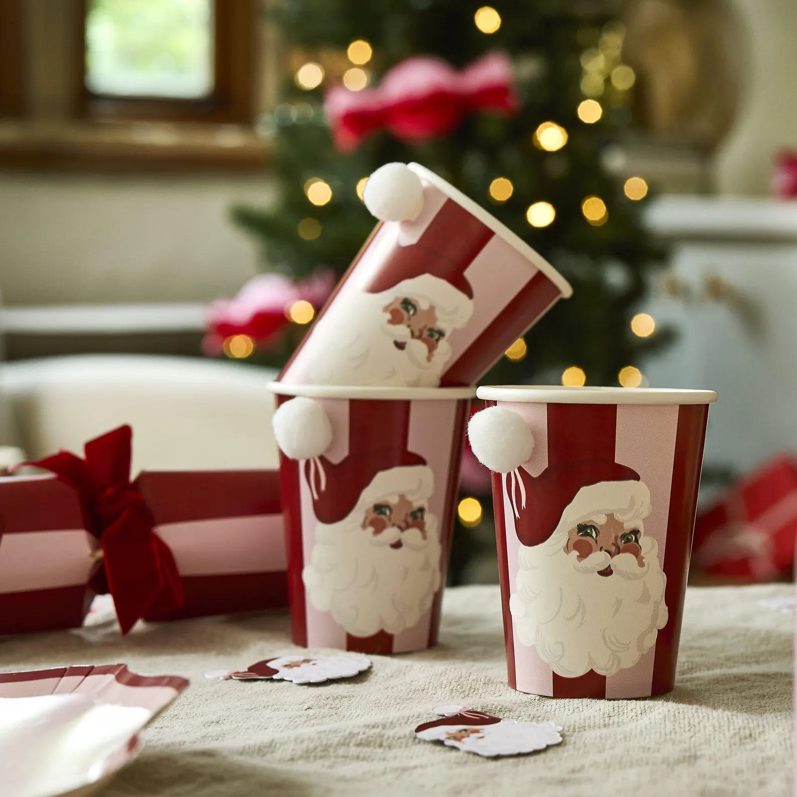 Pink Santa Cups