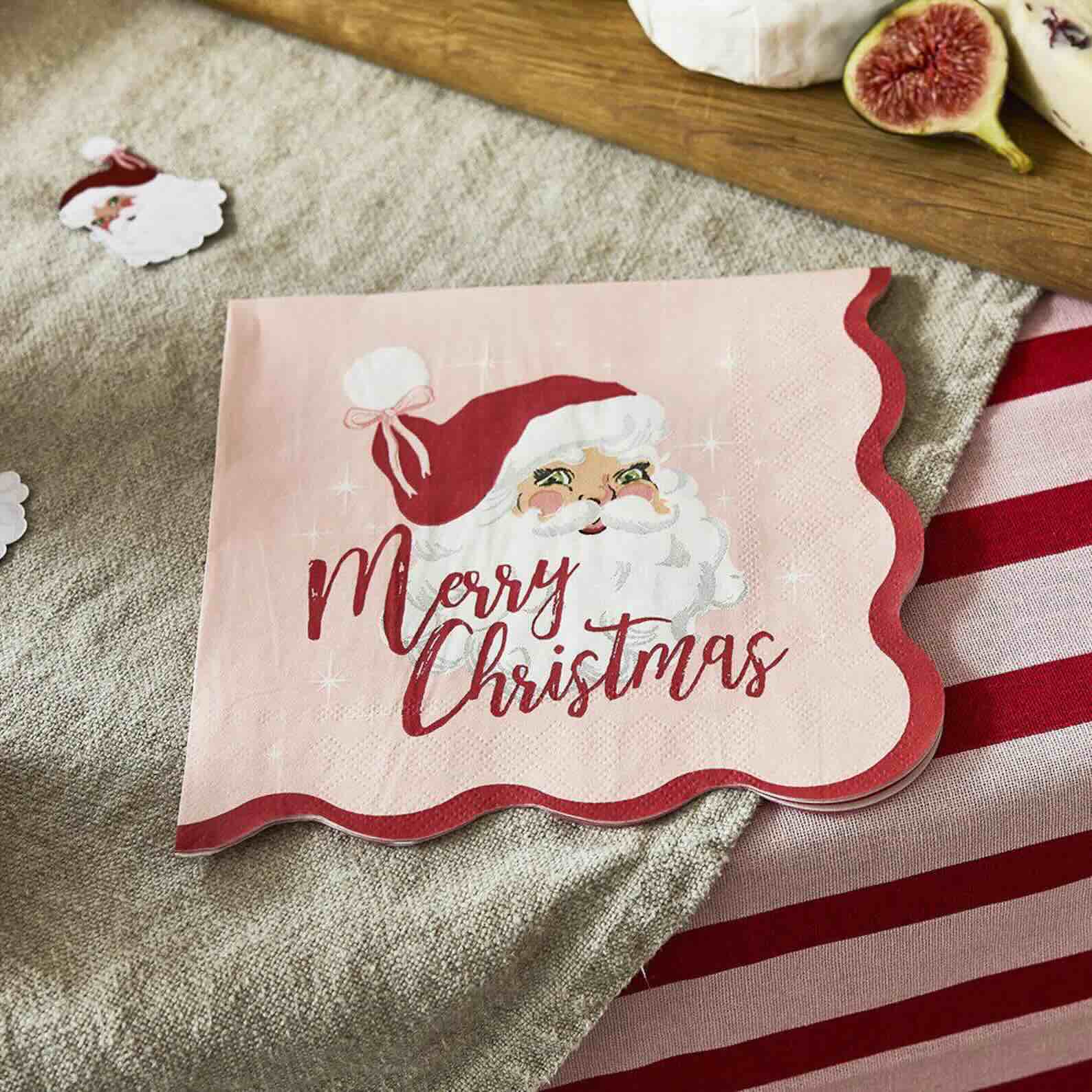 Pink Santa Napkins