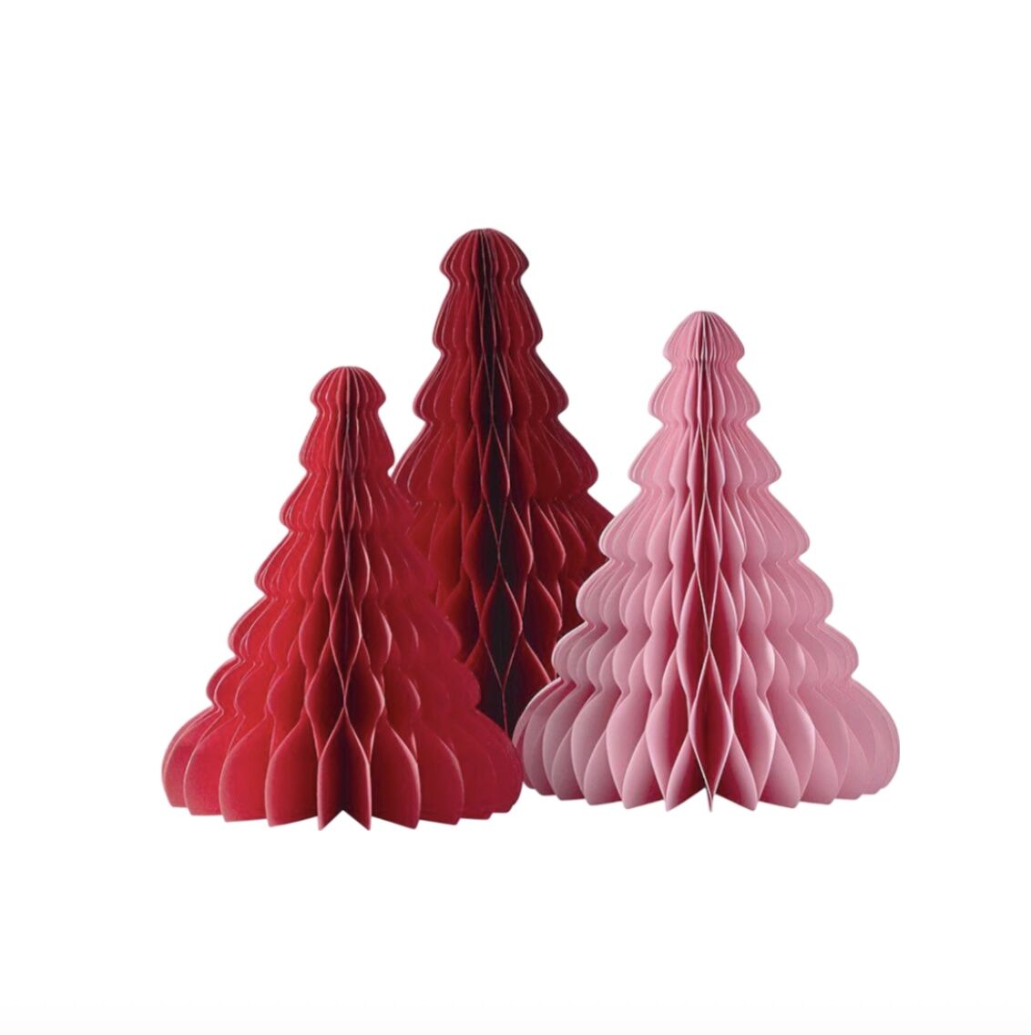 Pink and Red Standing Honeycomb Trees
