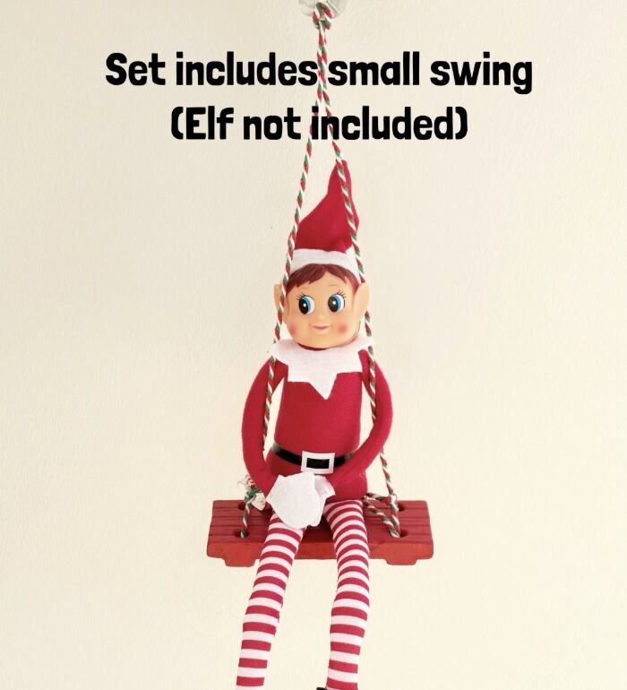 Elf Arrival Balloon and Swing Set