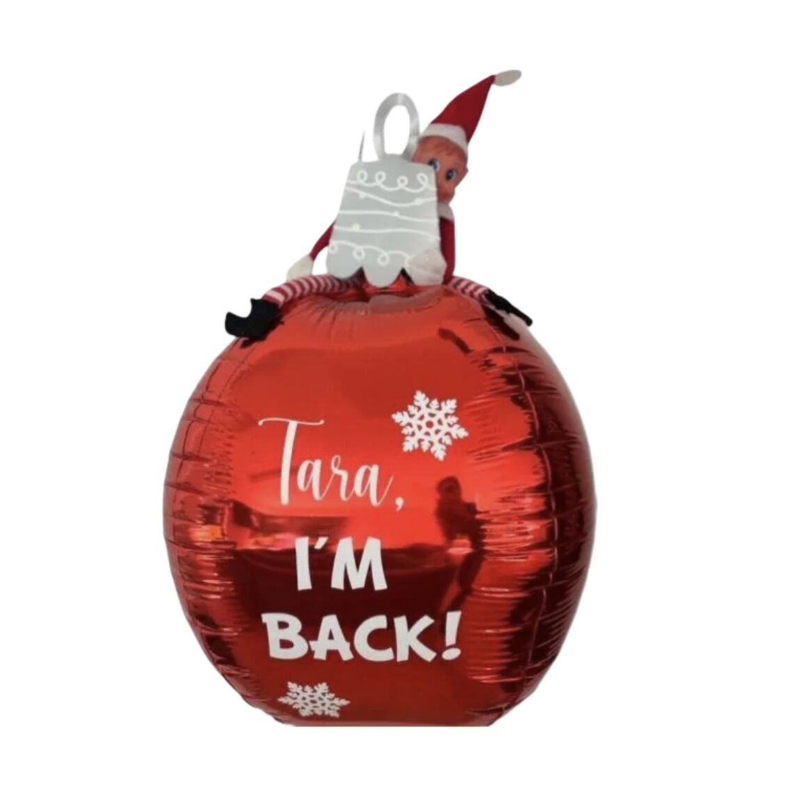 Elf Arrival Balloon Bauble Set